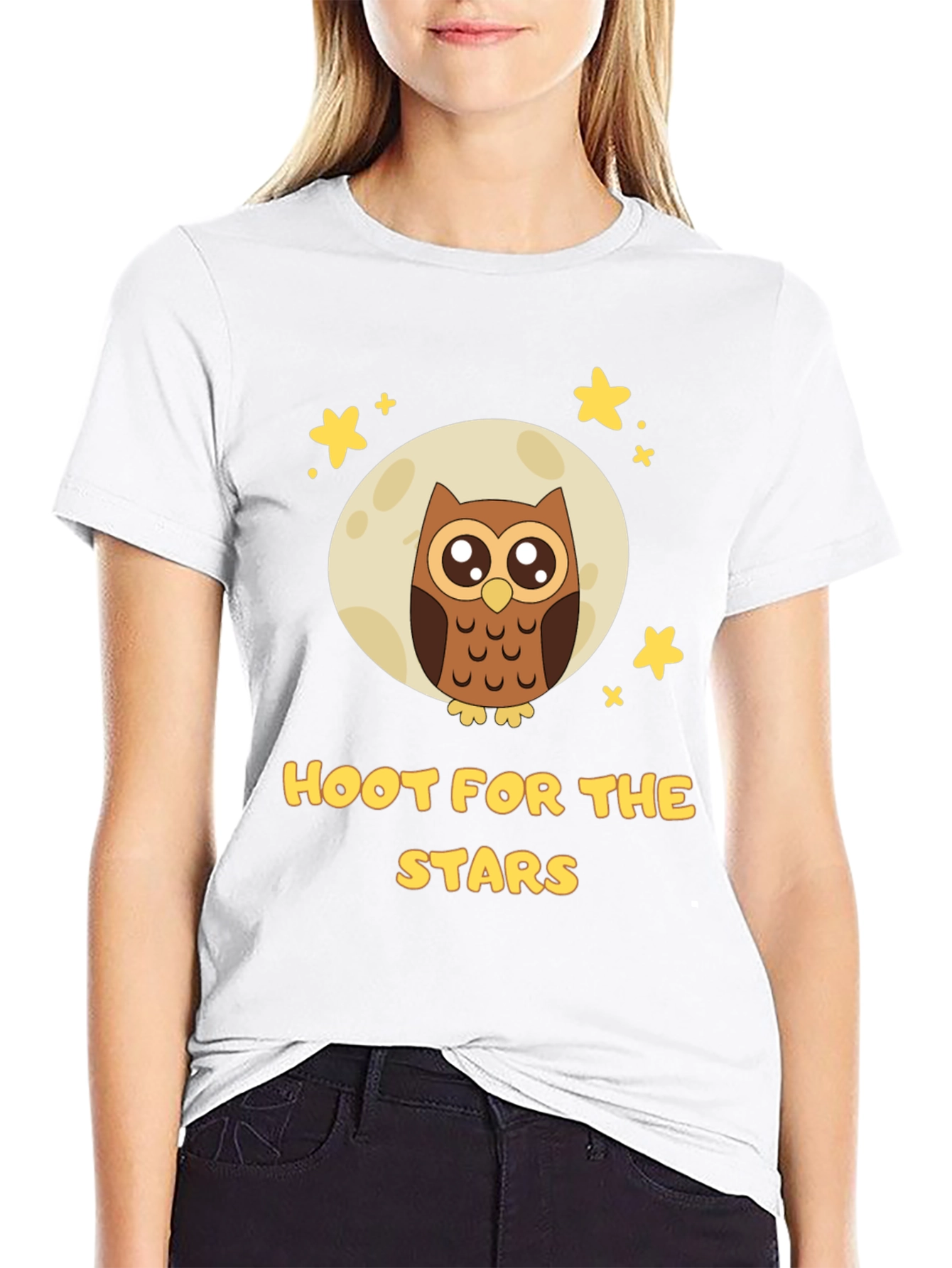 Black Hoot For The Stars Owl Graphic T-Shirt view 9