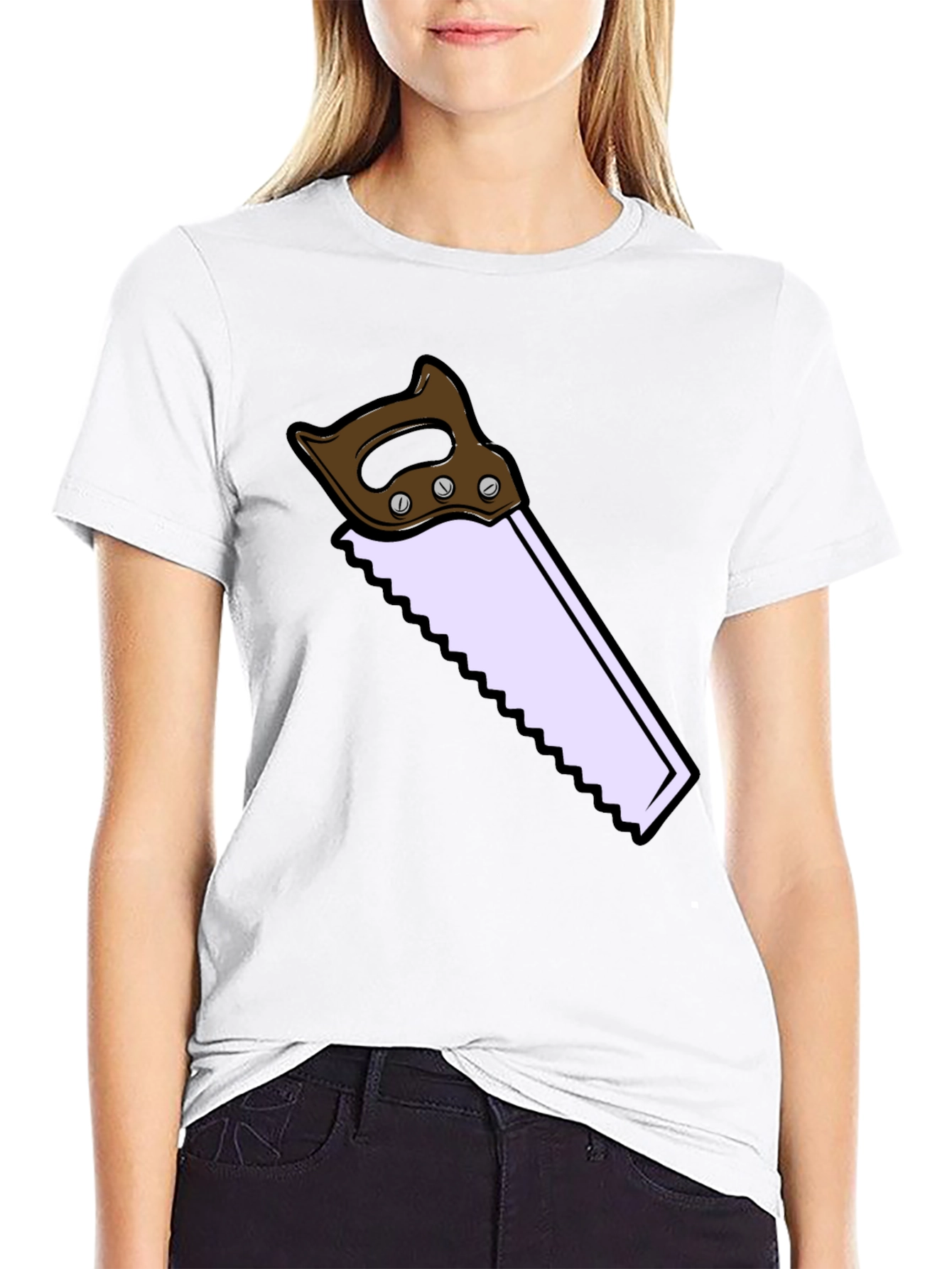 Black Novelty Saw Graphic T-Shirt - Black view 9