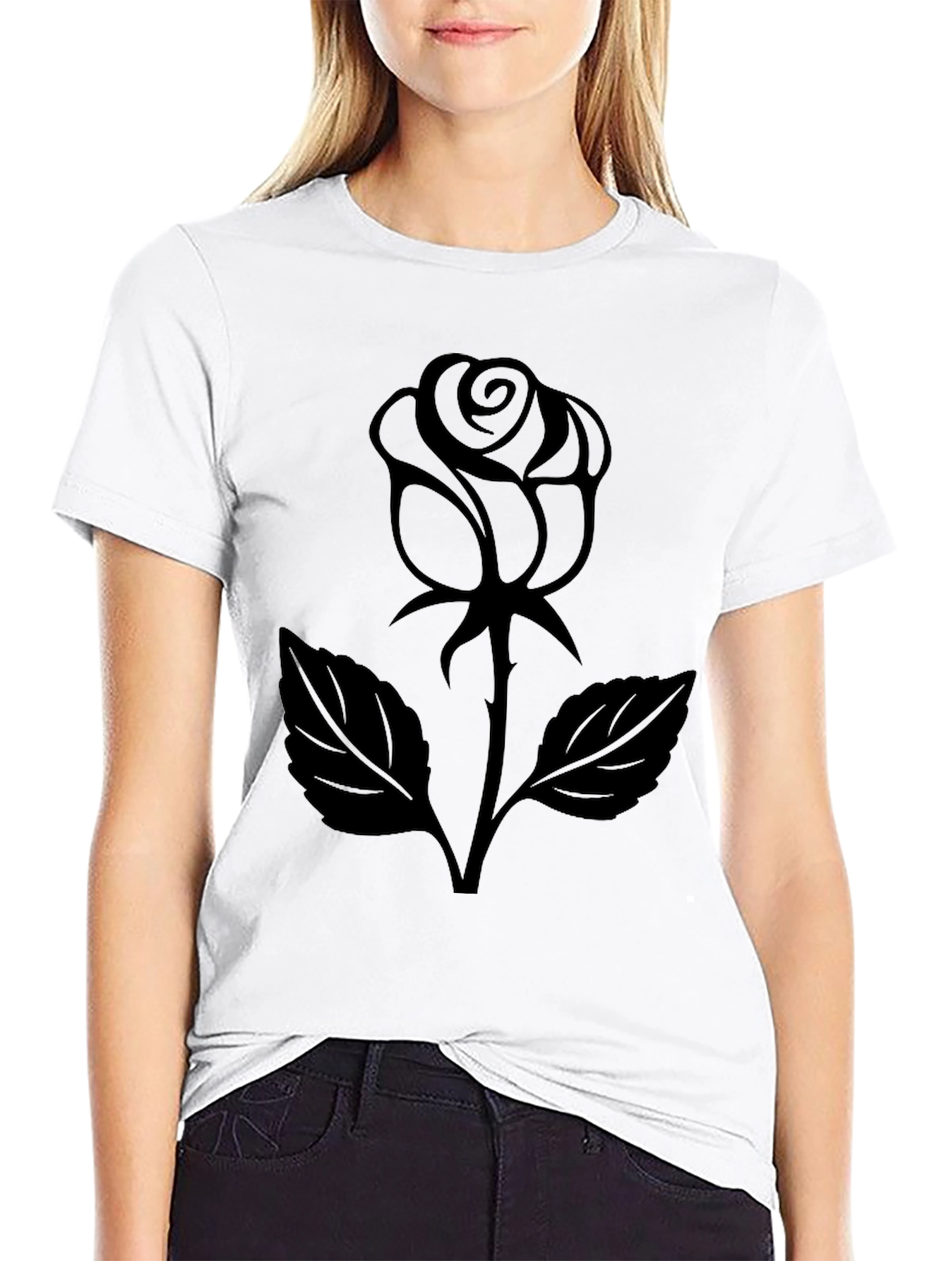 Black Black Rose Graphic Tee view 9