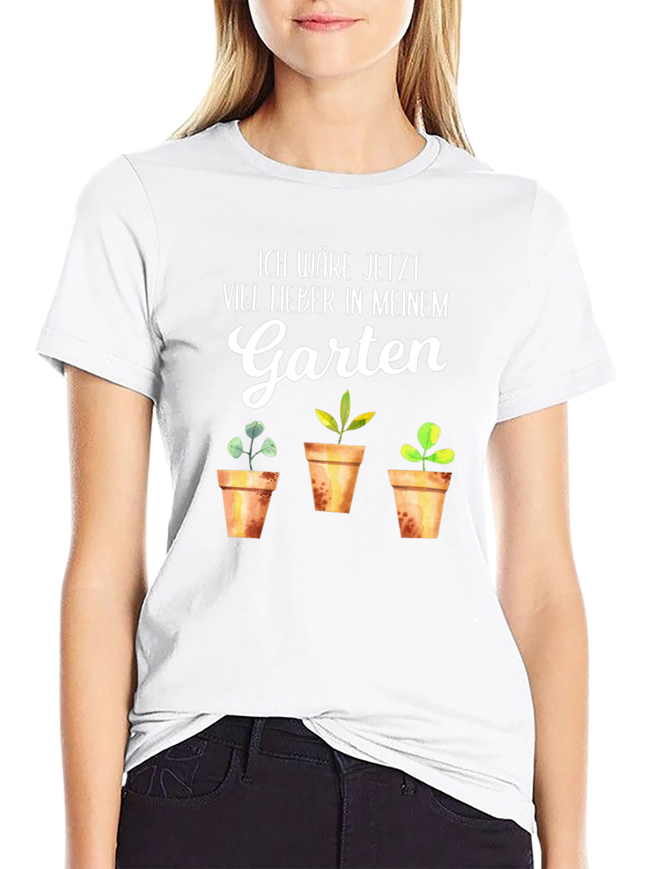 Black Ich Wäre Jetzt Viel Lieber in Meinem Garten T-Shirt view 9