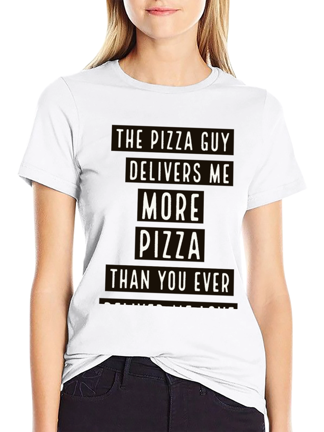 Black Pizza Guy T-Shirt: Delivers More Pizza Than You view 9