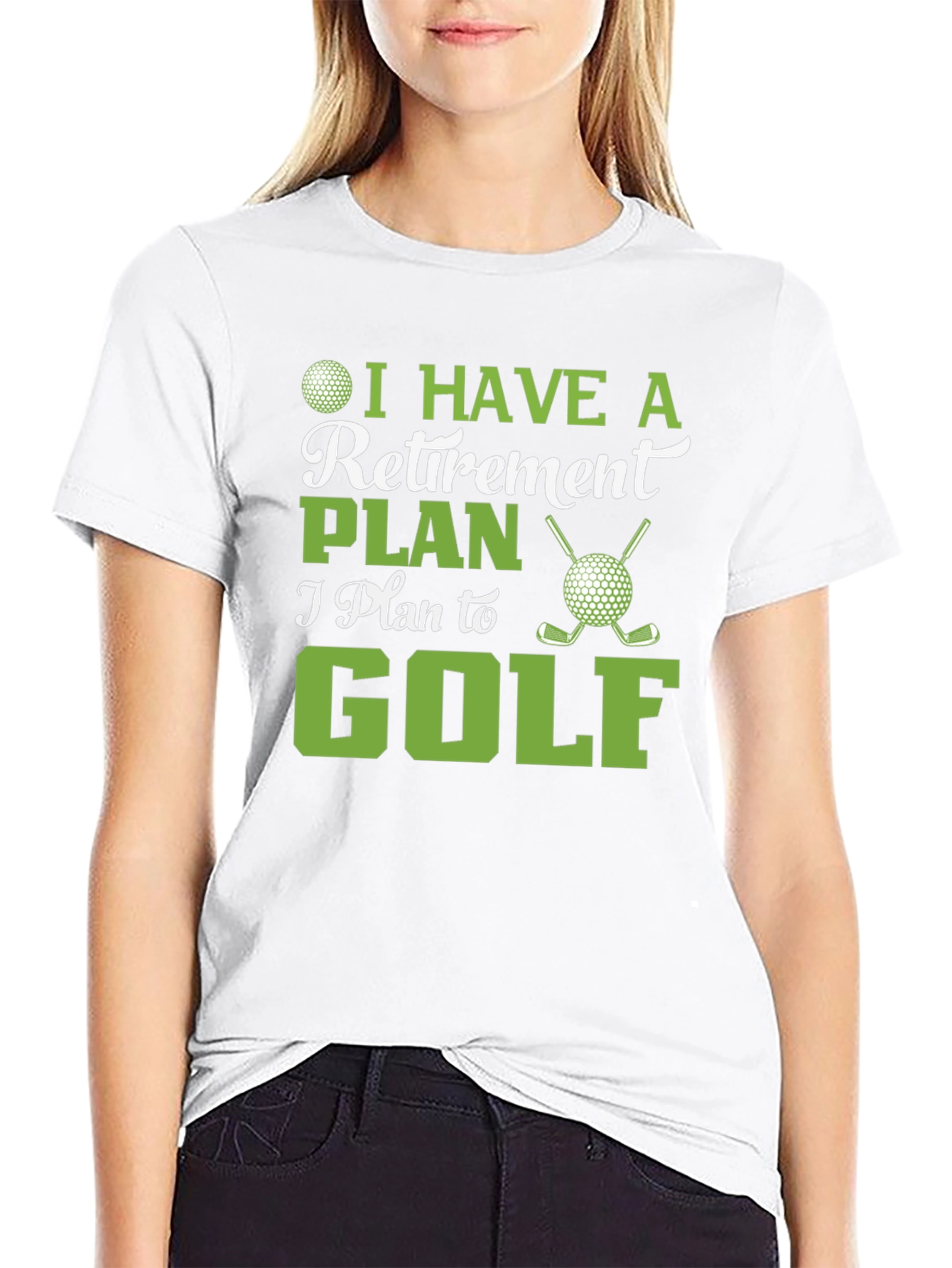 Black Retirement Plan Golf T-Shirt view 9