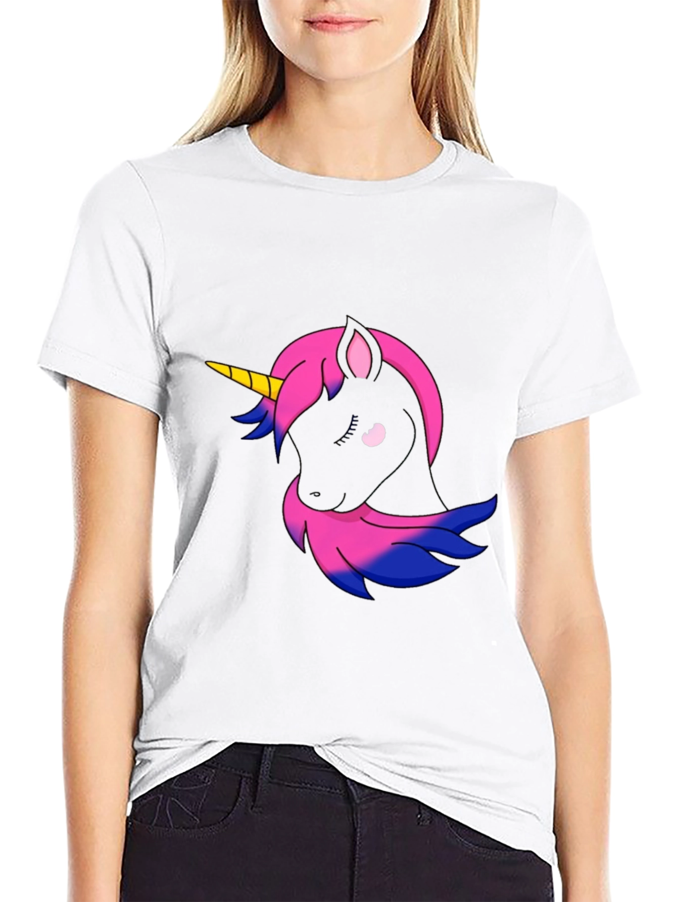 Black Bisexual Pride Unicorn Graphic Tee - Black view 9
