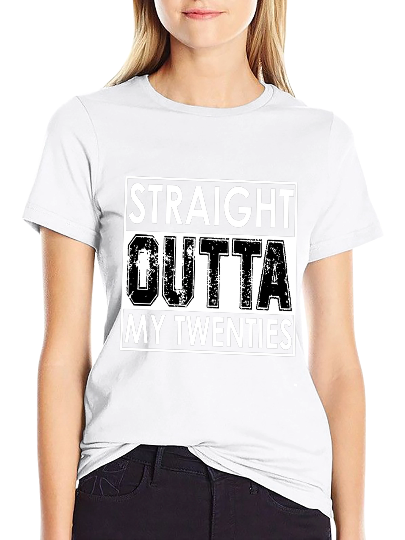 Black Straight Outta My Twenties Graphic Tee view 9