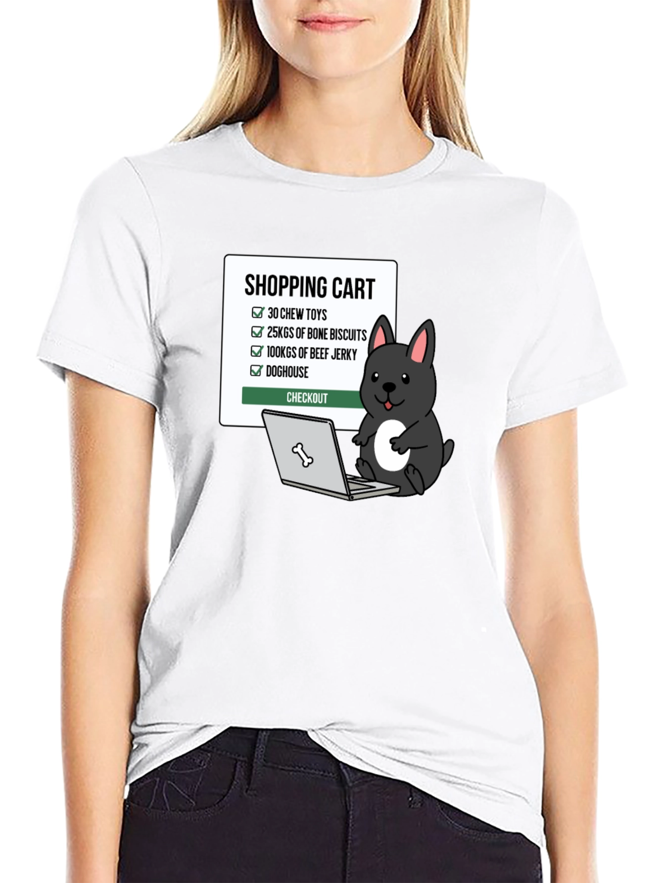 Funny Dog Shopping Cart T-Shirt - 9