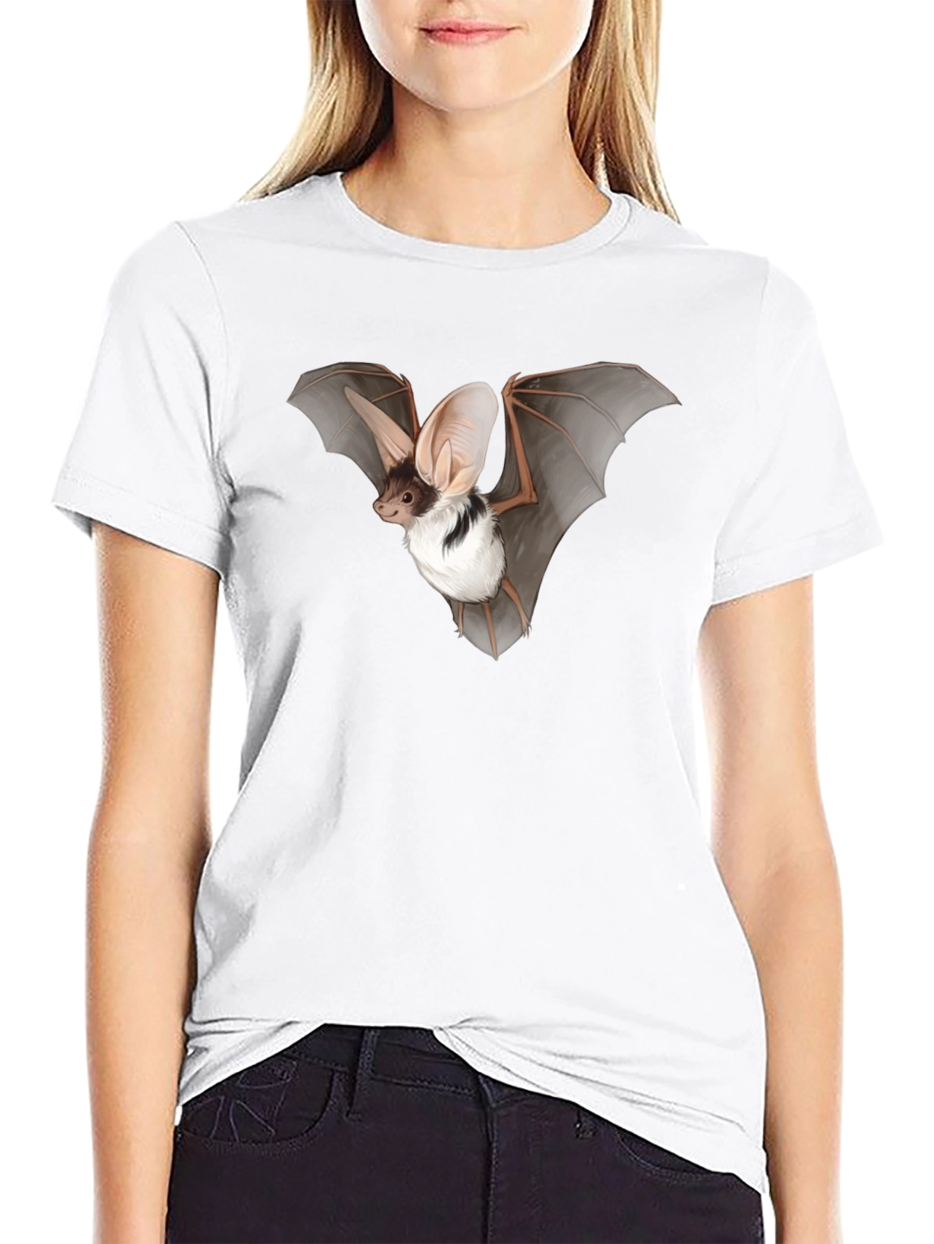 Black Bat Graphic Tee - Black Unisex T-Shirt view 9