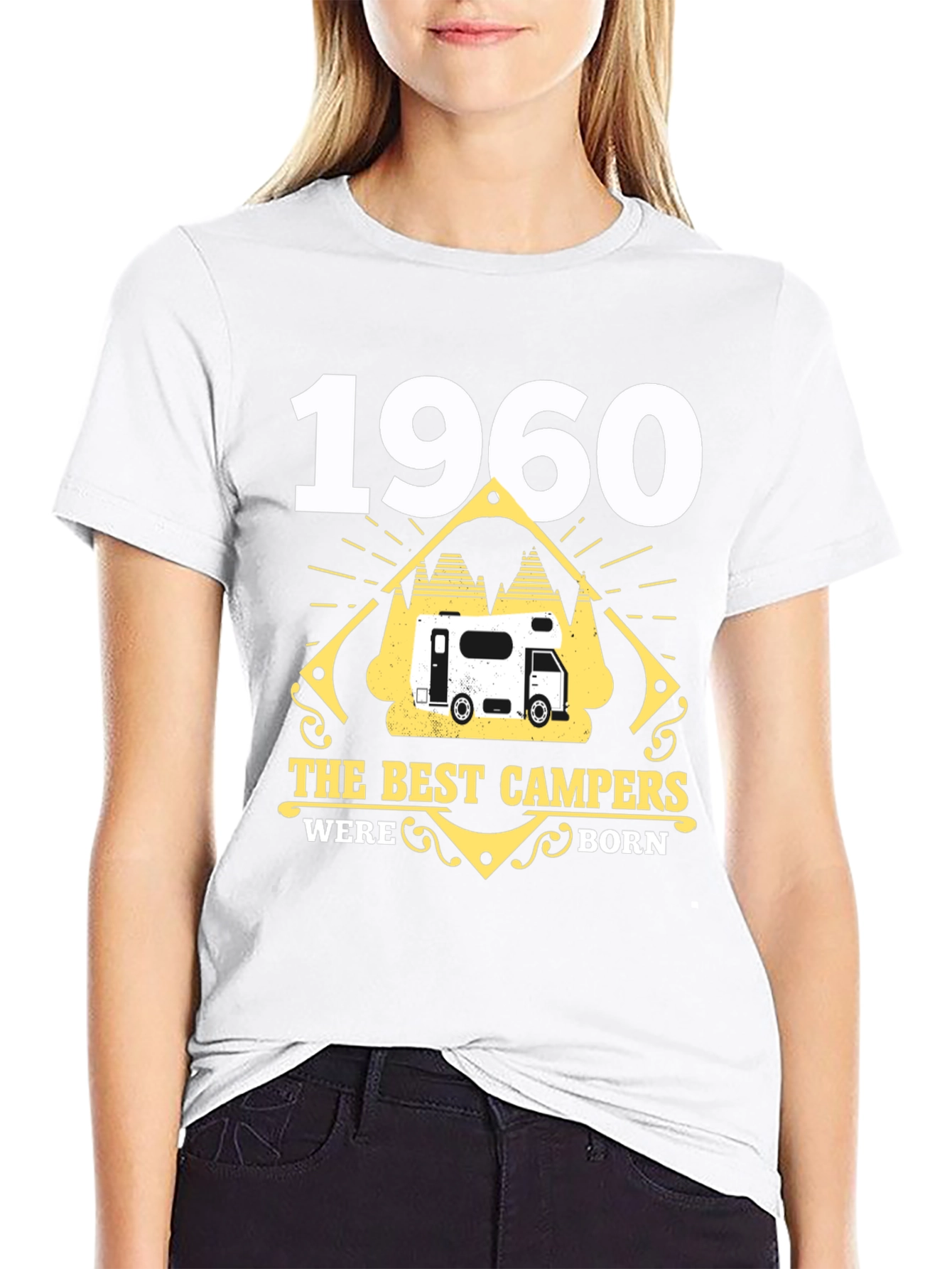 Black 1960 The Best Campers Were Born T-Shirt view 9