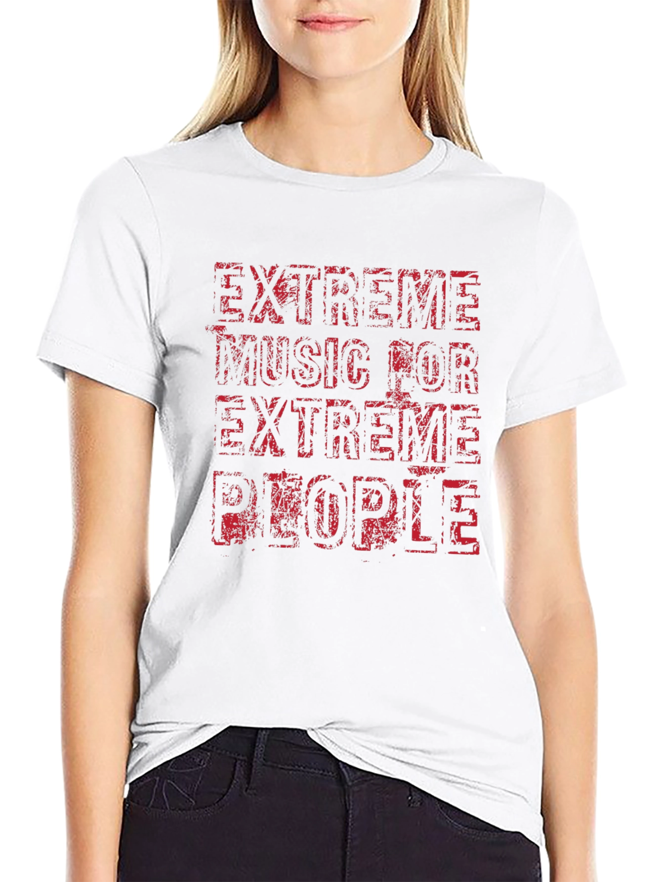 Black Extreme Music for Extreme People Black T-Shirt view 9