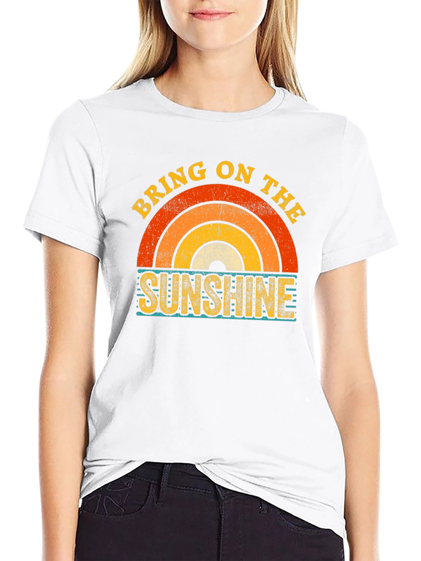 Black Bring On The Sunshine Graphic Tee view 9