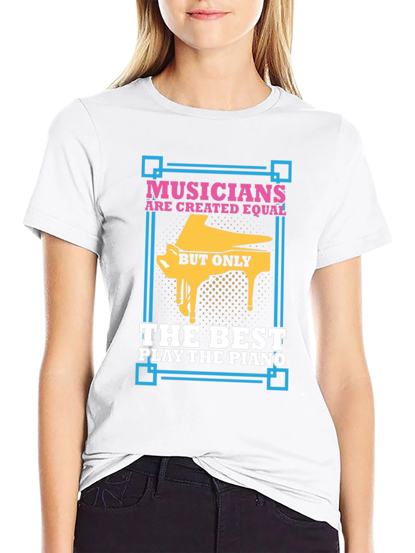 Black Musician's Piano T-Shirt view 9