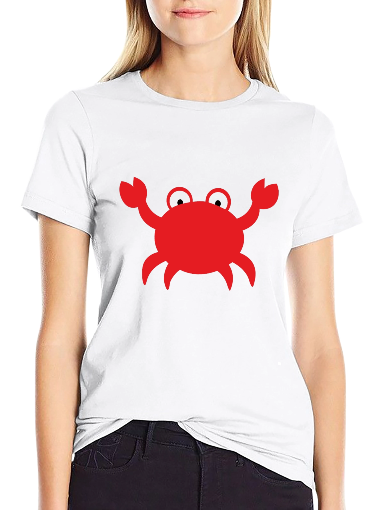 Black Crab Graphic T-Shirt - Black Cotton Tee view 9