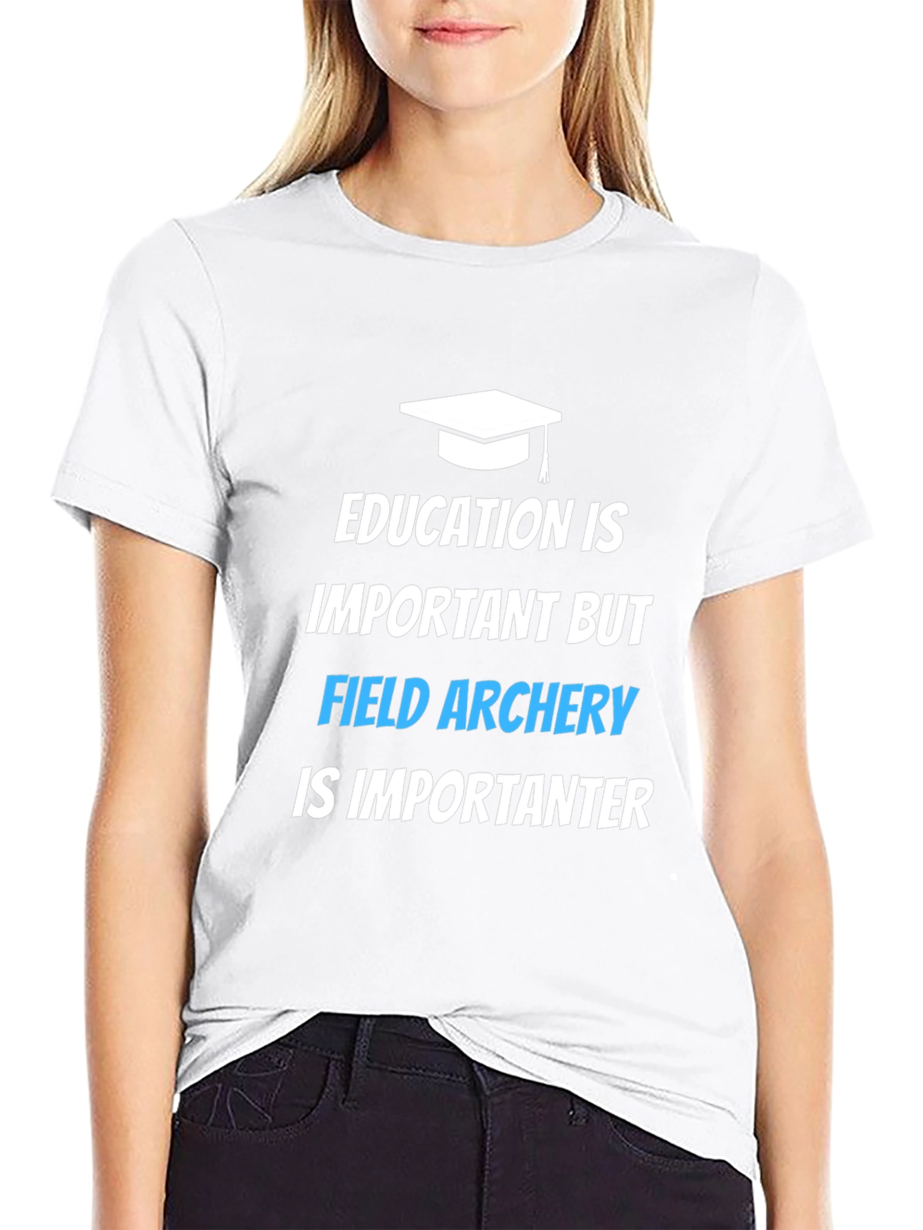 Black Field Archery T-Shirt: Education Is Important view 9