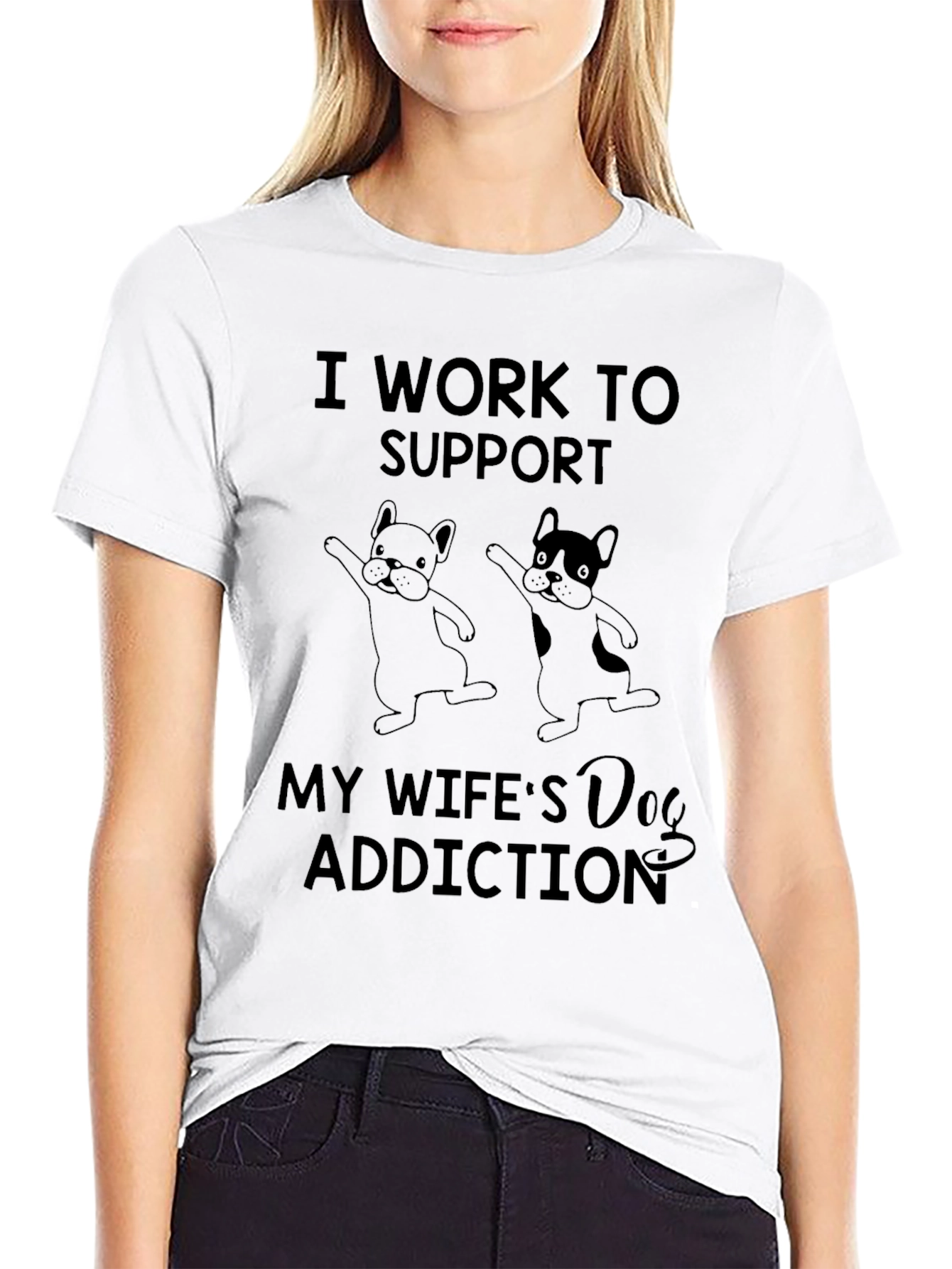 Black Dog Addiction T-Shirt - Funny Wife Gift view 9