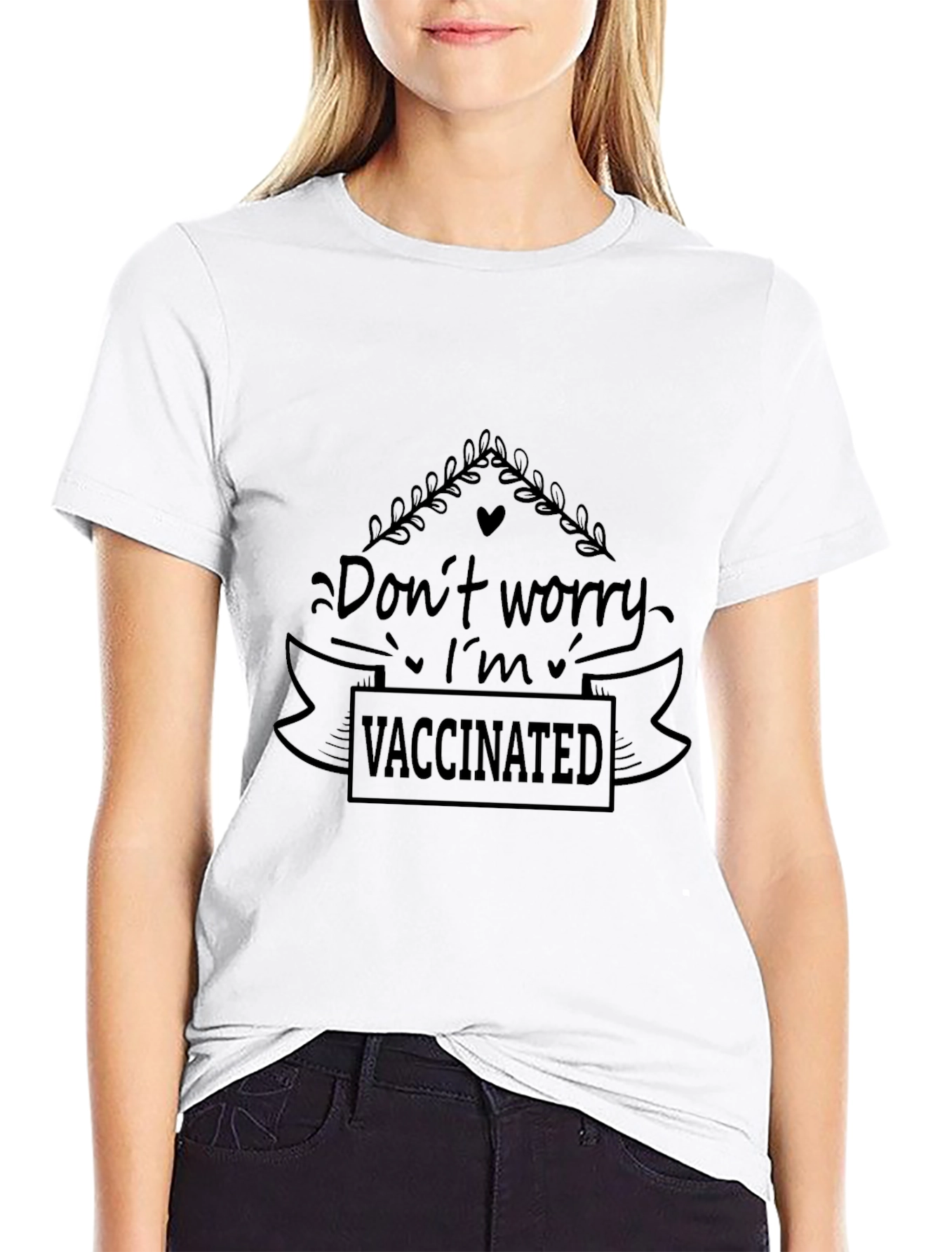 Black Vaccinated T-Shirt -  Worry-Free Style view 9
