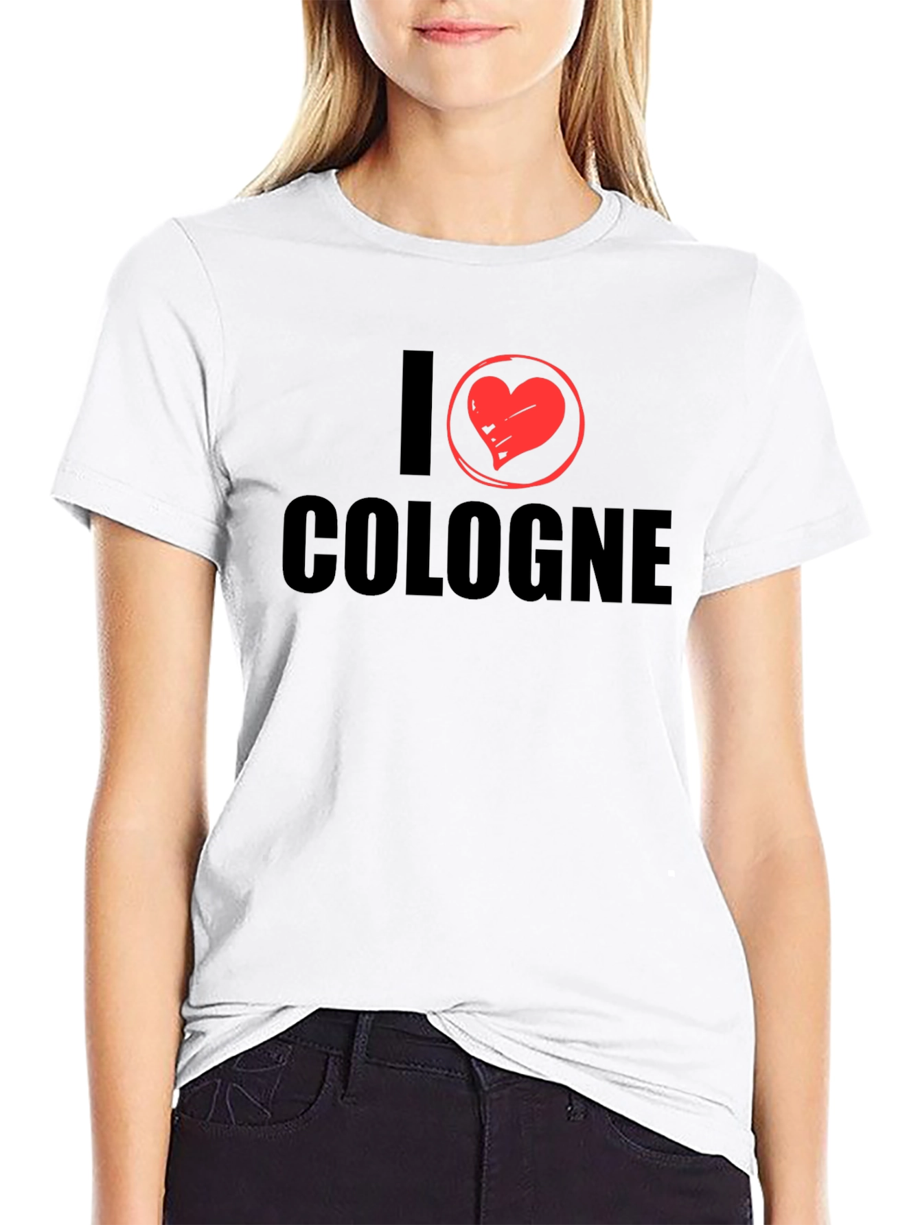 Black I Heart Cologne Black Graphic T-Shirt view 9