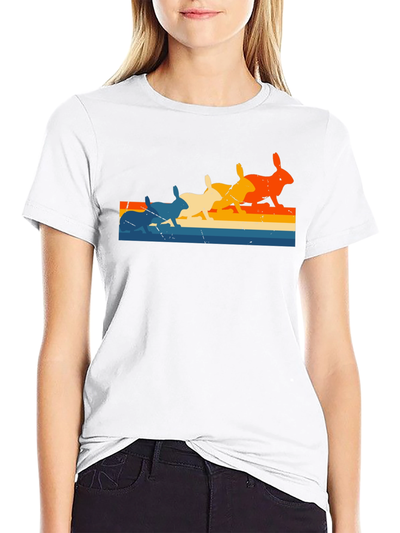 Retro Rabbit Stripe T-Shirt - 9