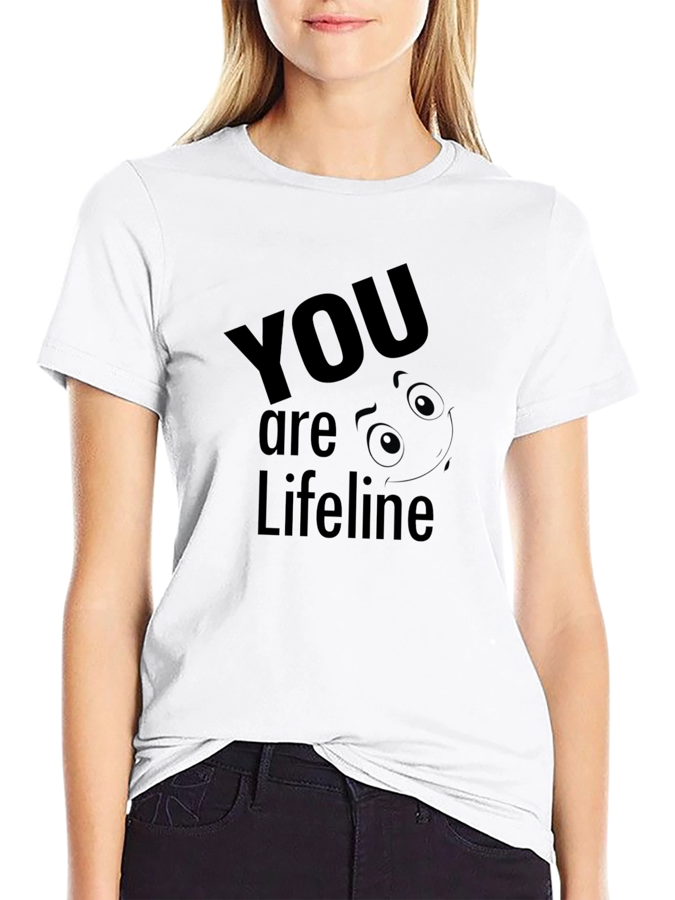 Black You are Lifeline T-Shirt view 9
