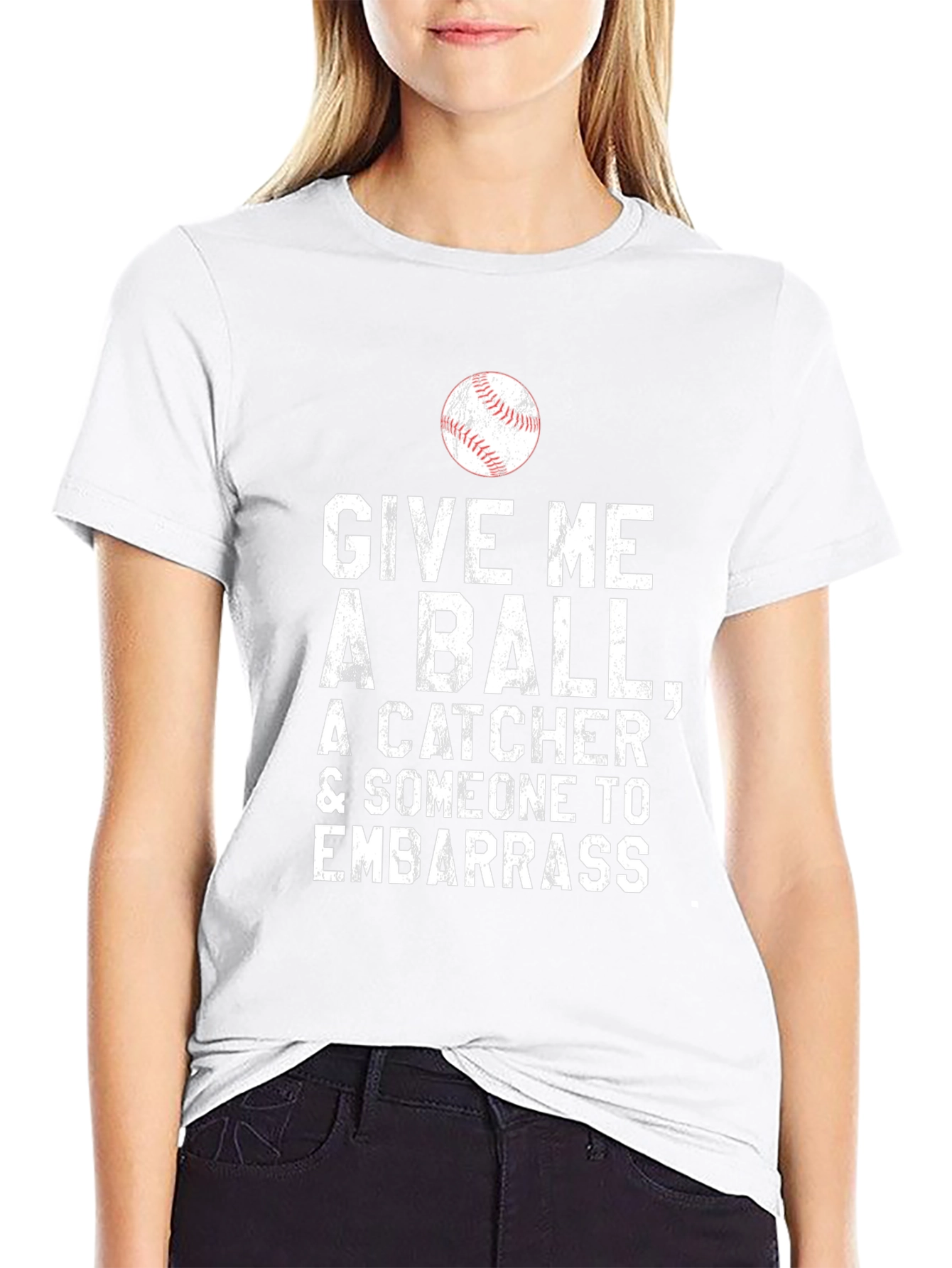 Black Give Me a Ball Graphic Tee view 9