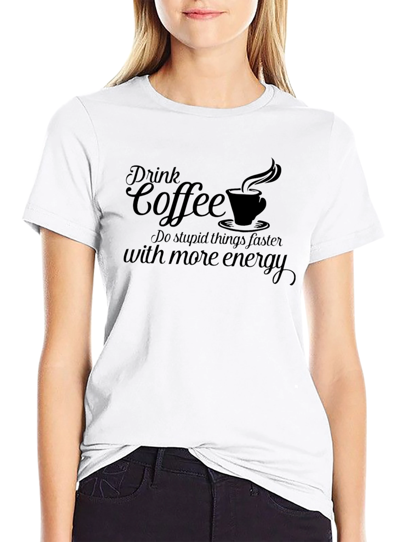 Black Drink Coffee Funny Graphic Tee view 9