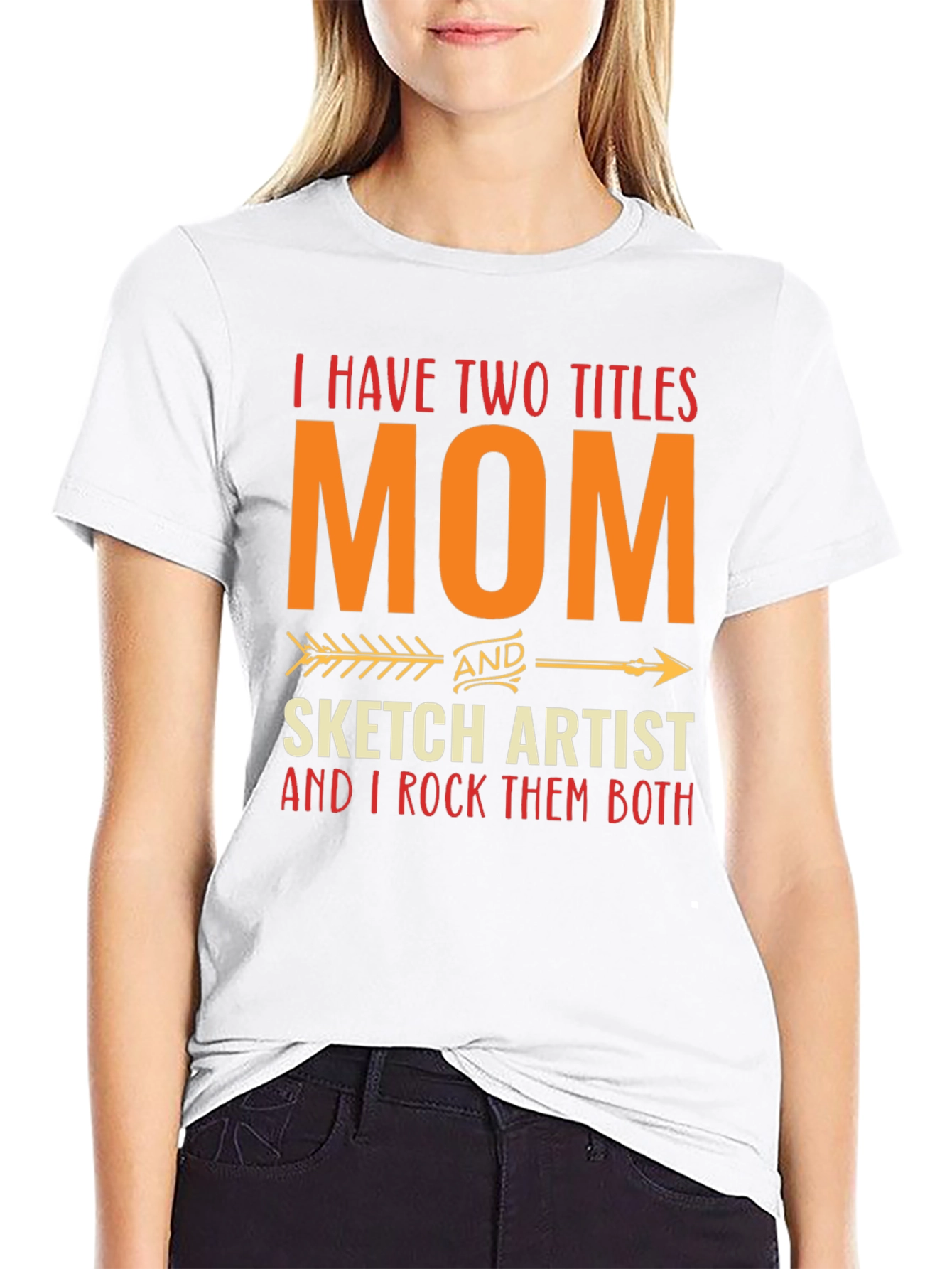 Black Mom and Sketch Artist Graphic T-Shirt view 9
