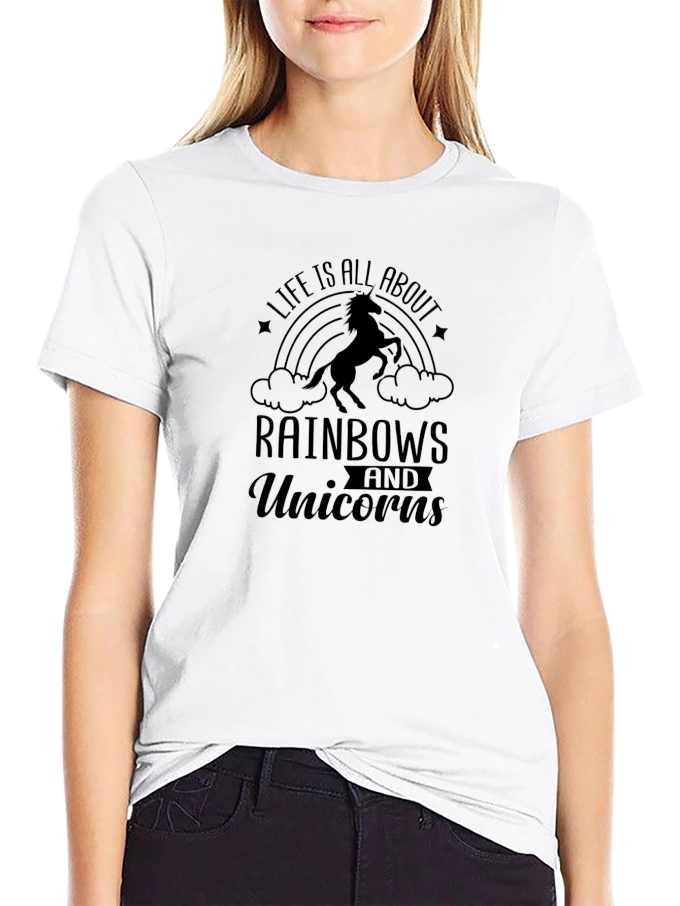 Black Life is All About Rainbows and Unicorns T-Shirt view 9