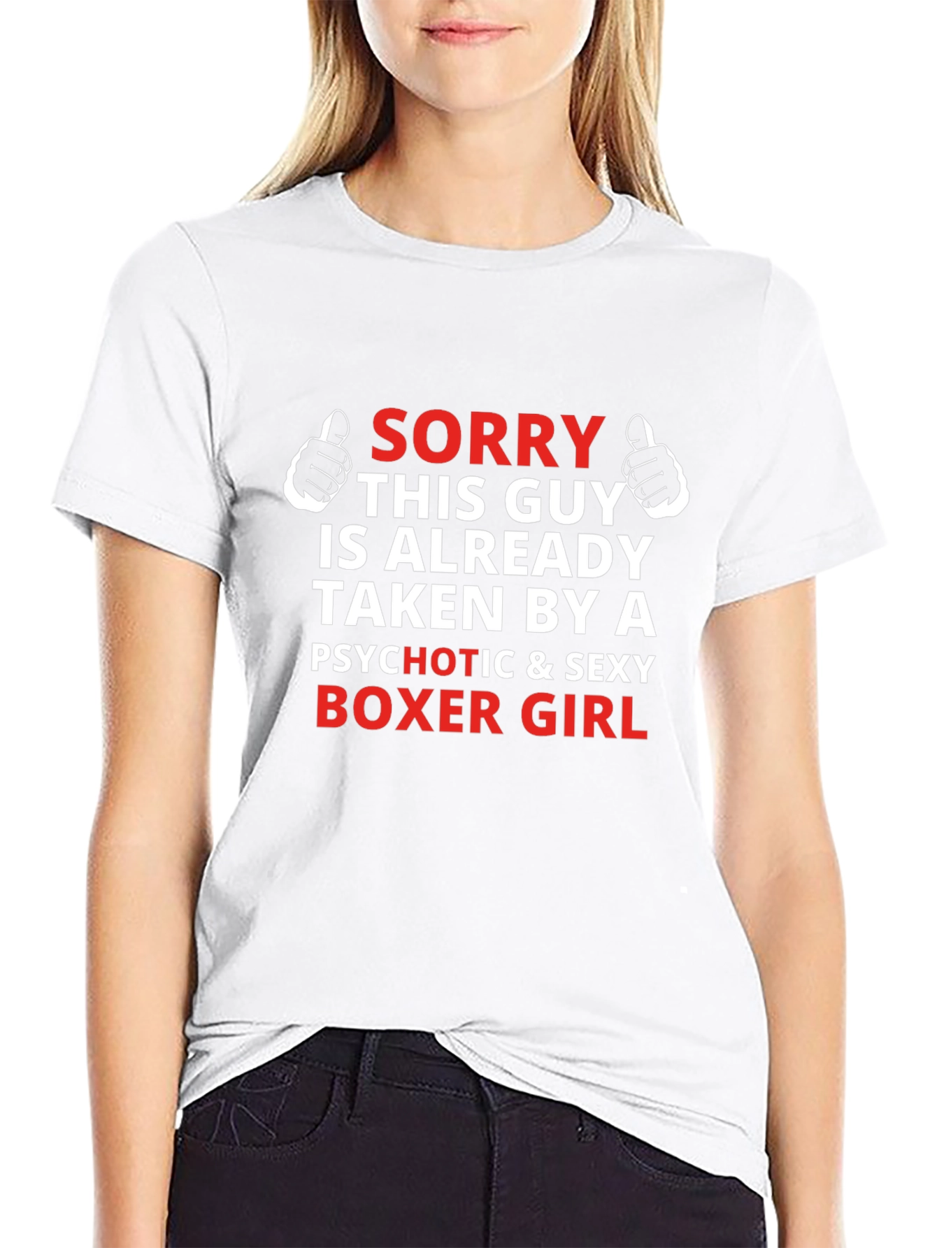 Black Taken By A Boxer Girl Graphic Tee view 9