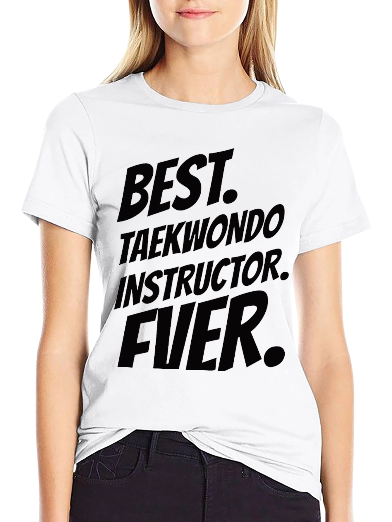 Black Best Taekwondo Instructor Ever - Black T-Shirt view 9