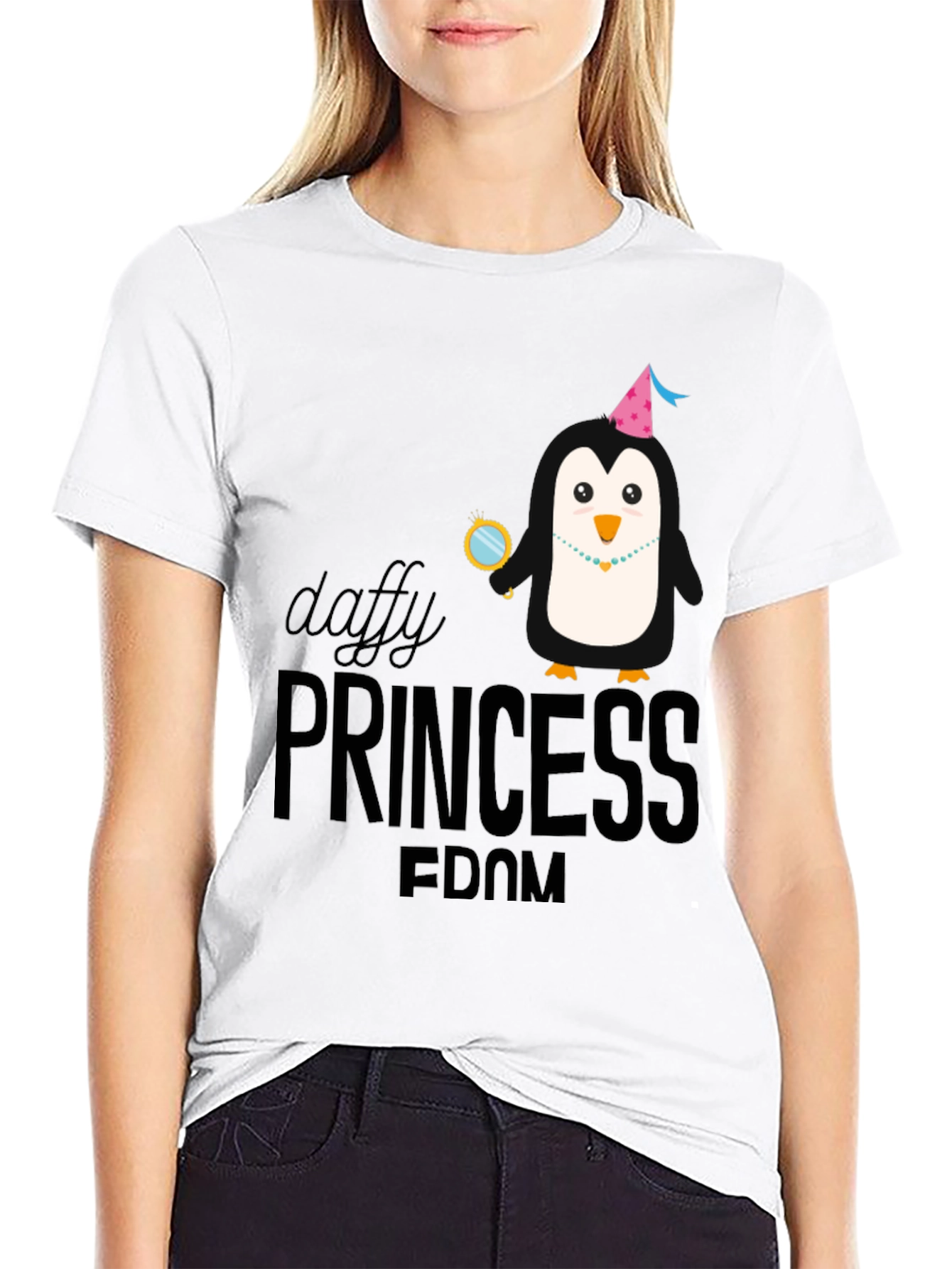 Black Daffy Princess Dom T-Shirt - Black Graphic Tee view 9