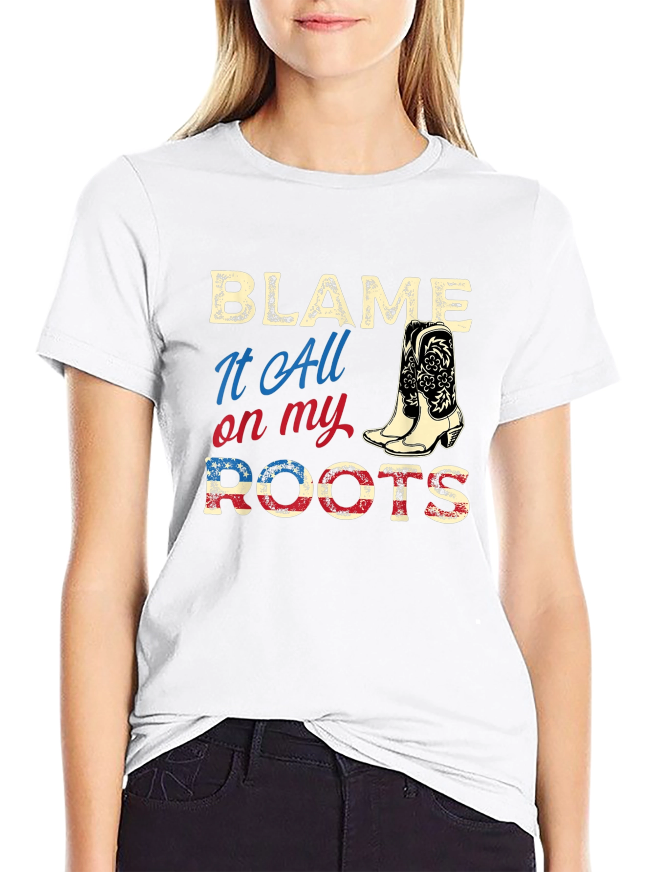 Blame It All On My Roots Graphic Tee - 9
