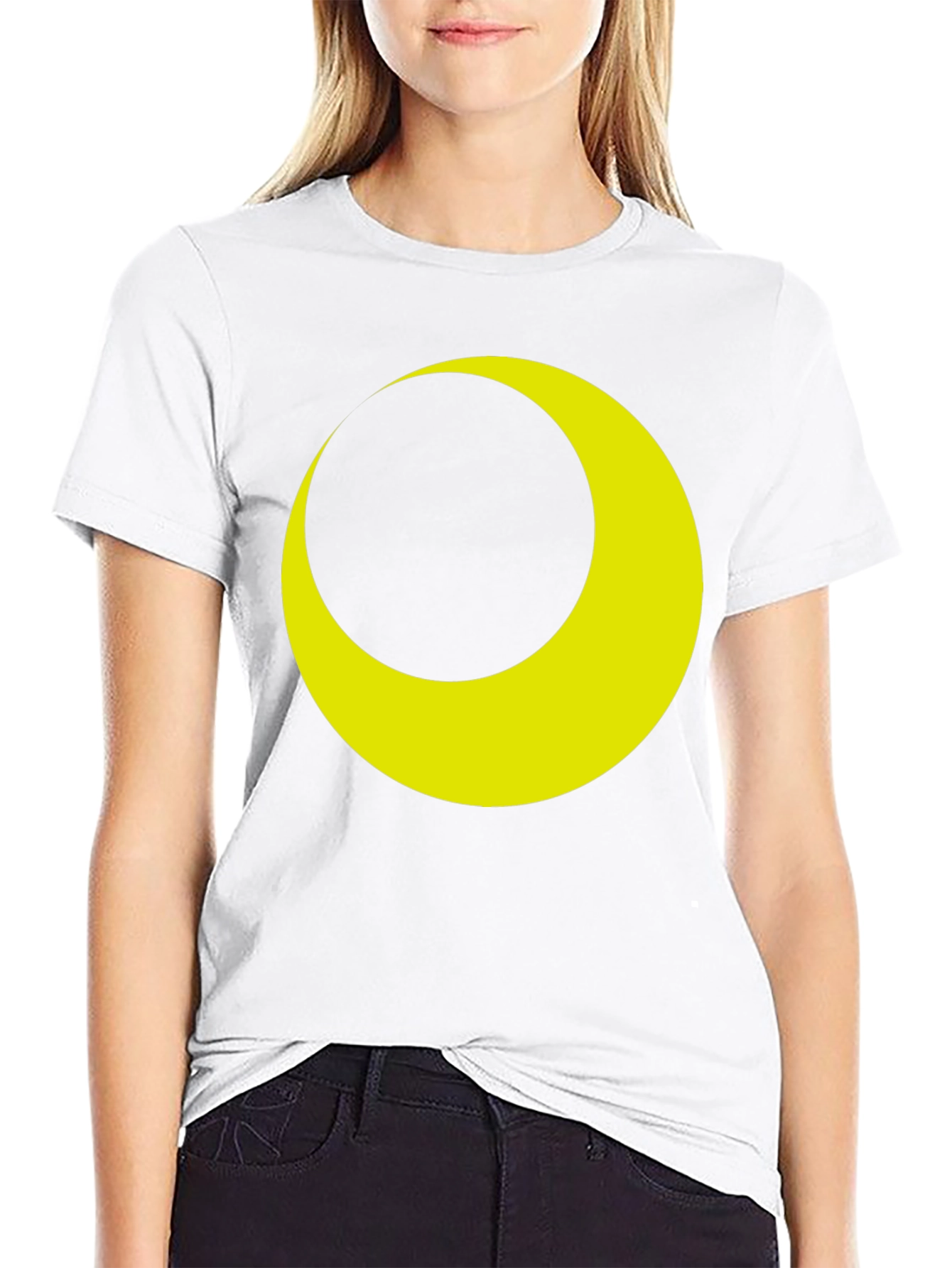 Black Crescent Moon Graphic Tee - Stylish Black T-Shirt view 9