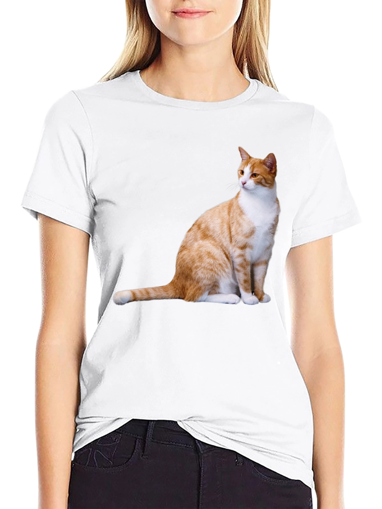 Black Cat Print T-Shirt view 9