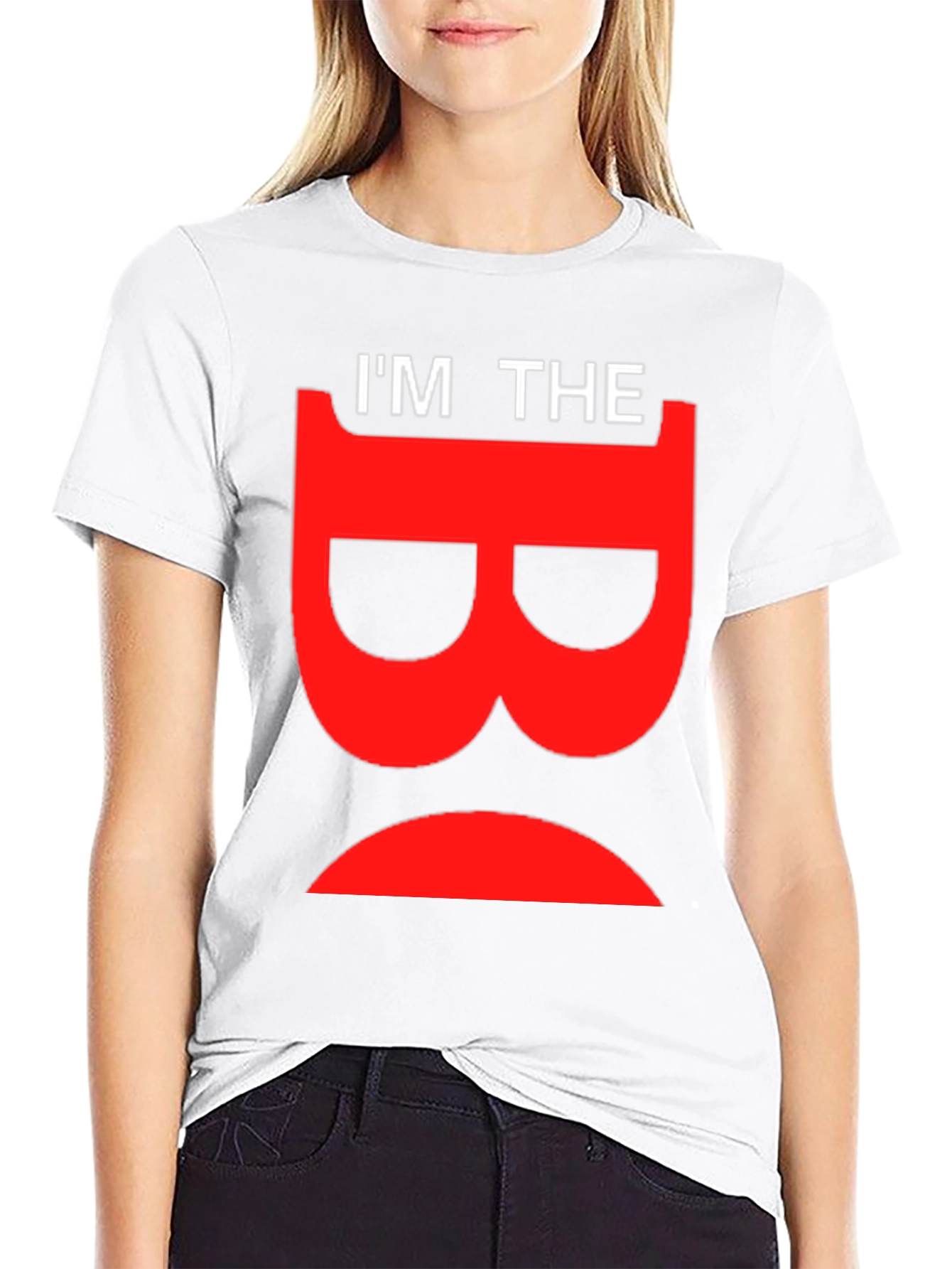 Black I'm The B Black T-Shirt Funny Letter Graphic Tee view 9