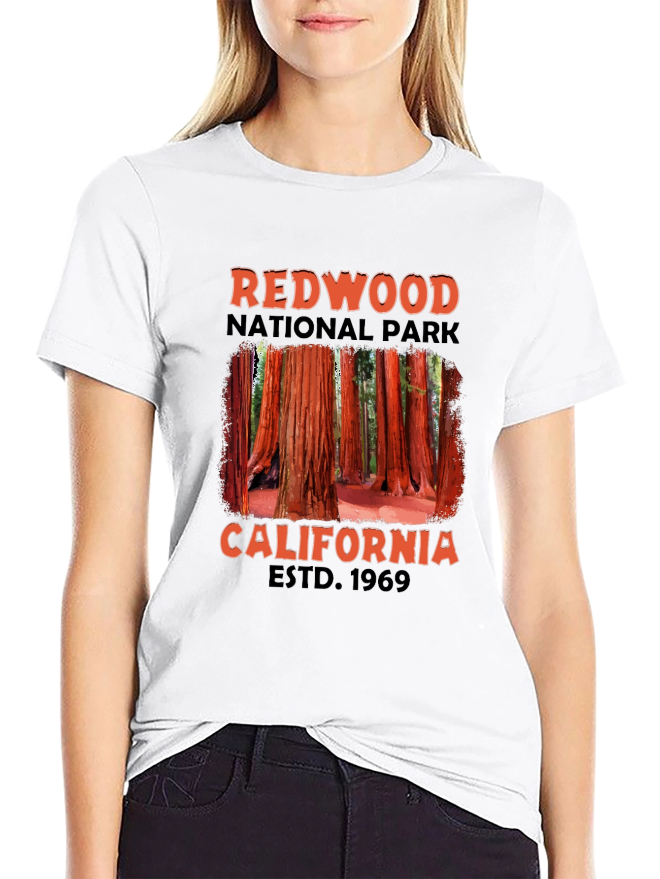 Black Redwood National Park Black T-Shirt view 9