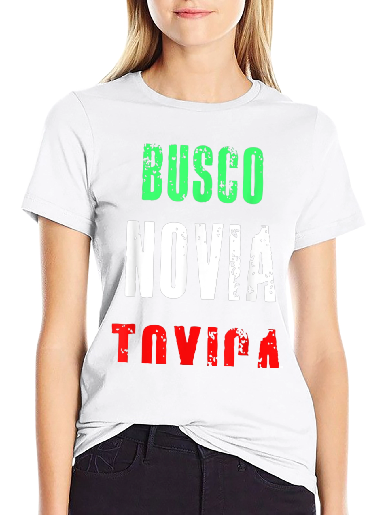 Black Funny "Busco Novia" T-Shirt - Novelty Bachelor Tee view 9
