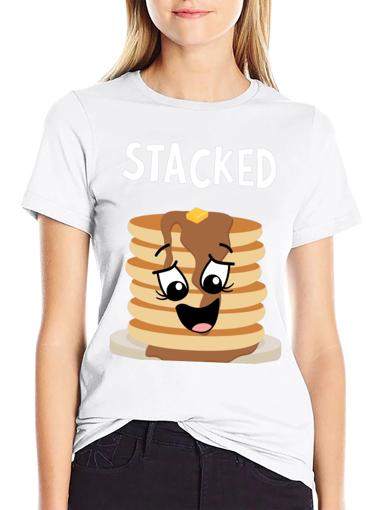 Stacked Pancakes Graphic Tee - Foodie T-Shirt - 9