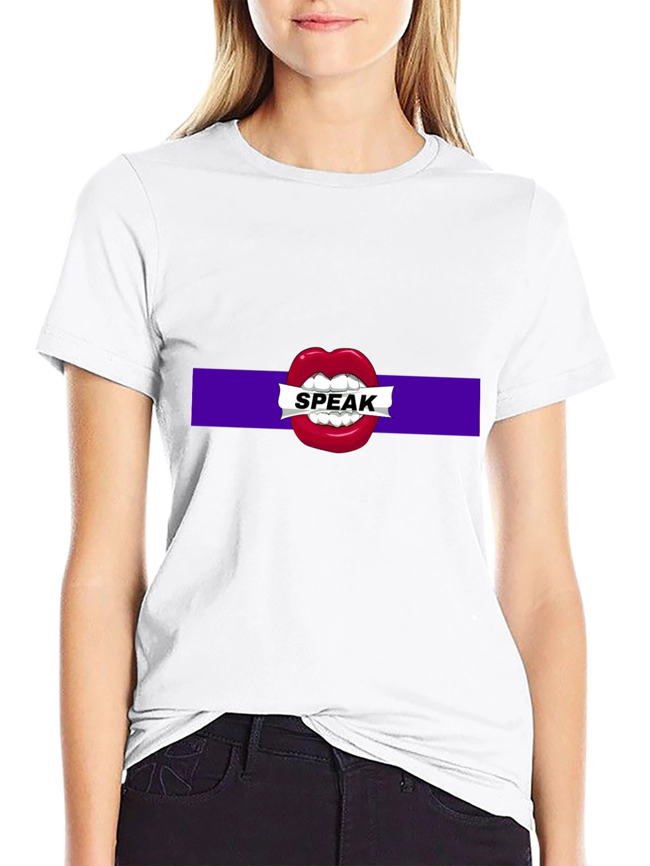 Black Speak Up Graphic Tee - Bold Expression T-Shirt view 9
