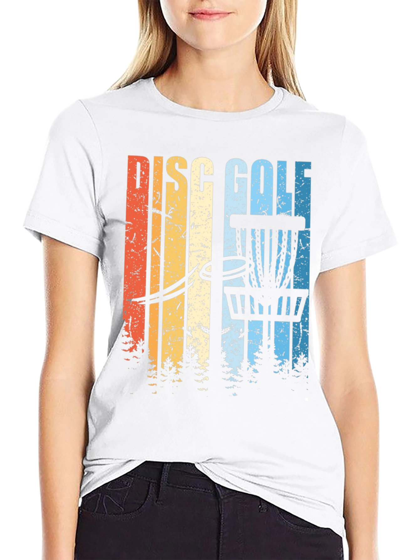 Black Retro Disc Golf T-Shirt view 9
