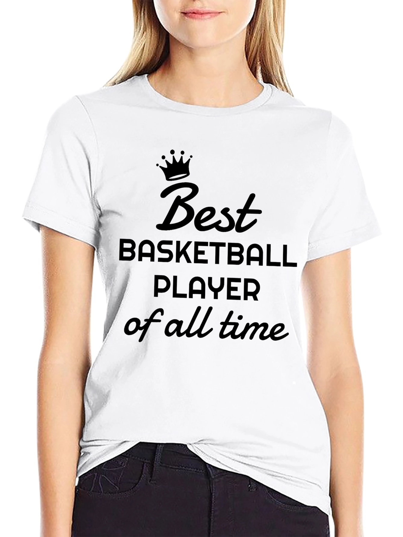 Black Best Basketball Player of All Time Tee view 9