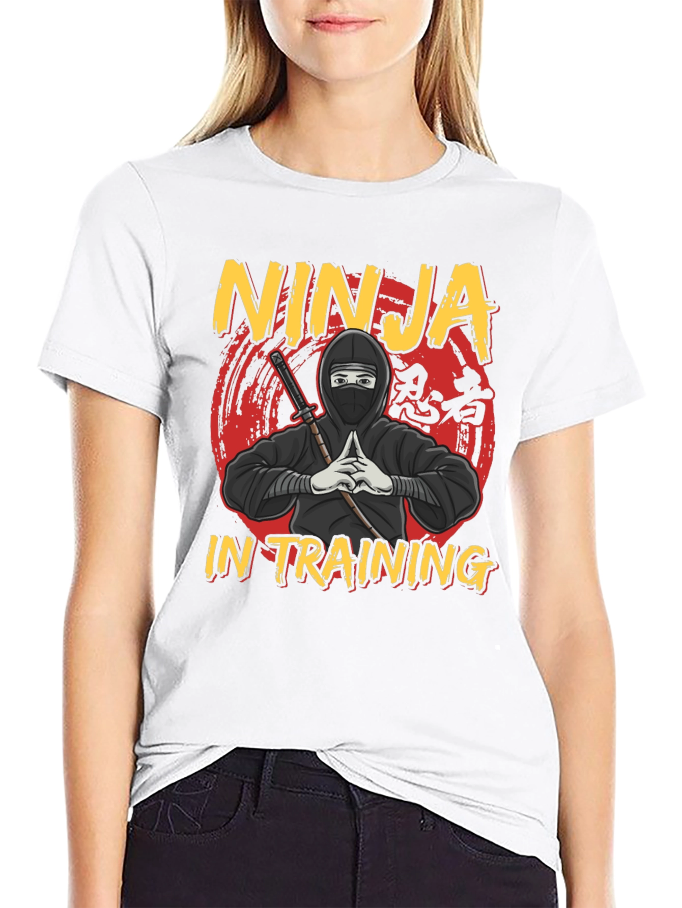 Black Ninja In Training Graphic T-Shirt view 9