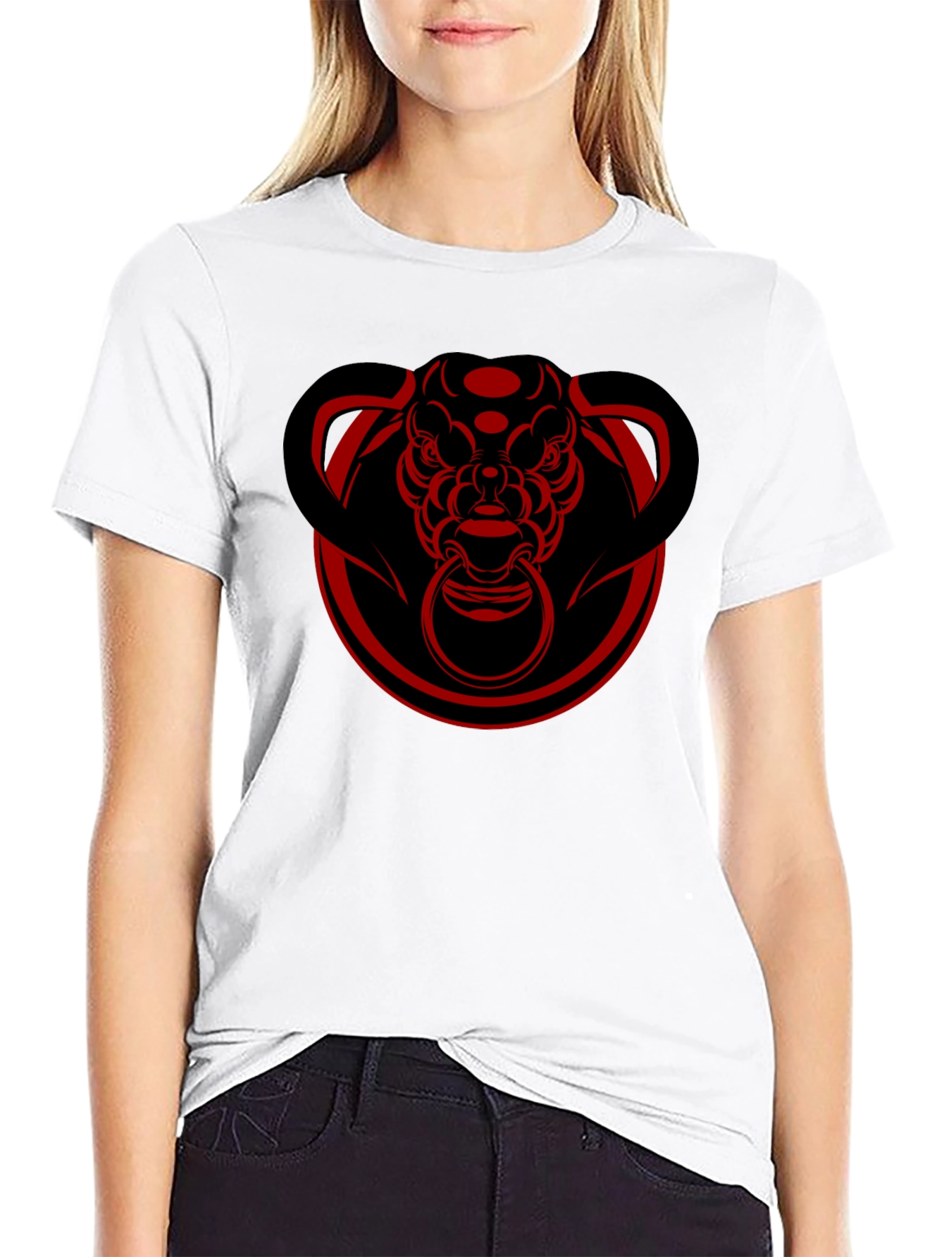 Black Bold Bull Graphic Tee - Black view 9