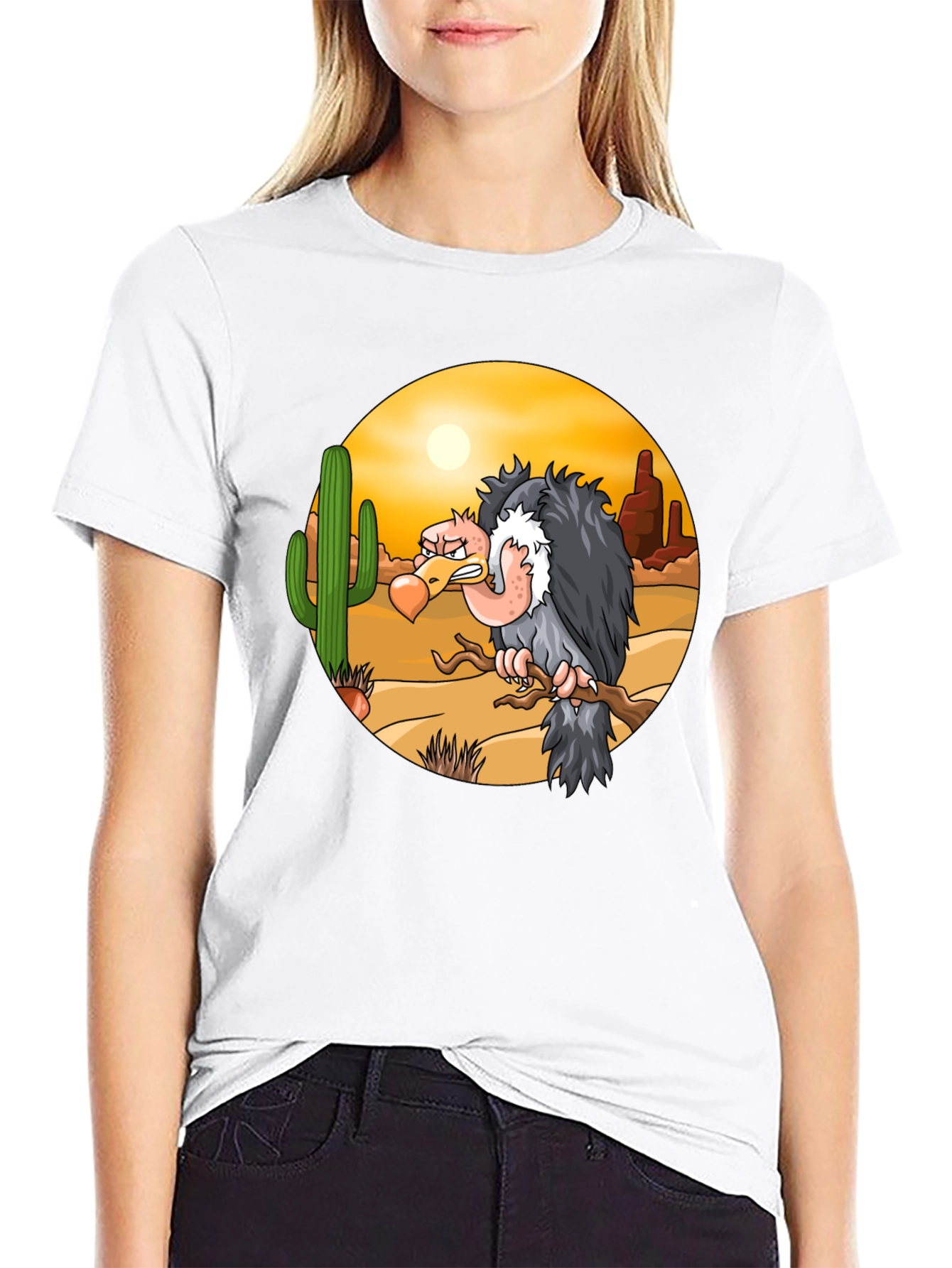 Black Desert Vulture Graphic T-Shirt view 9