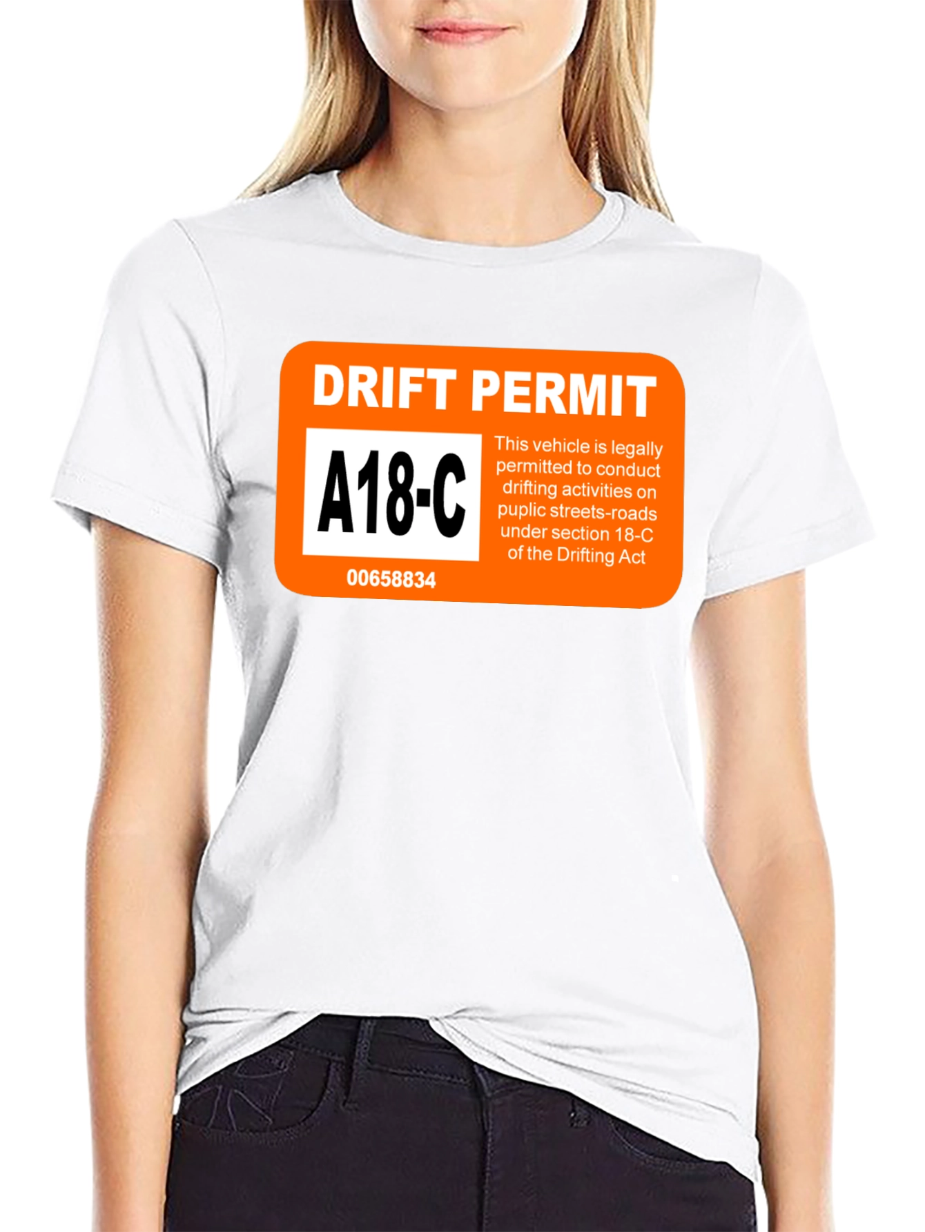 Black Drift Permit T-Shirt - Funny Car Enthusiast Tee view 9