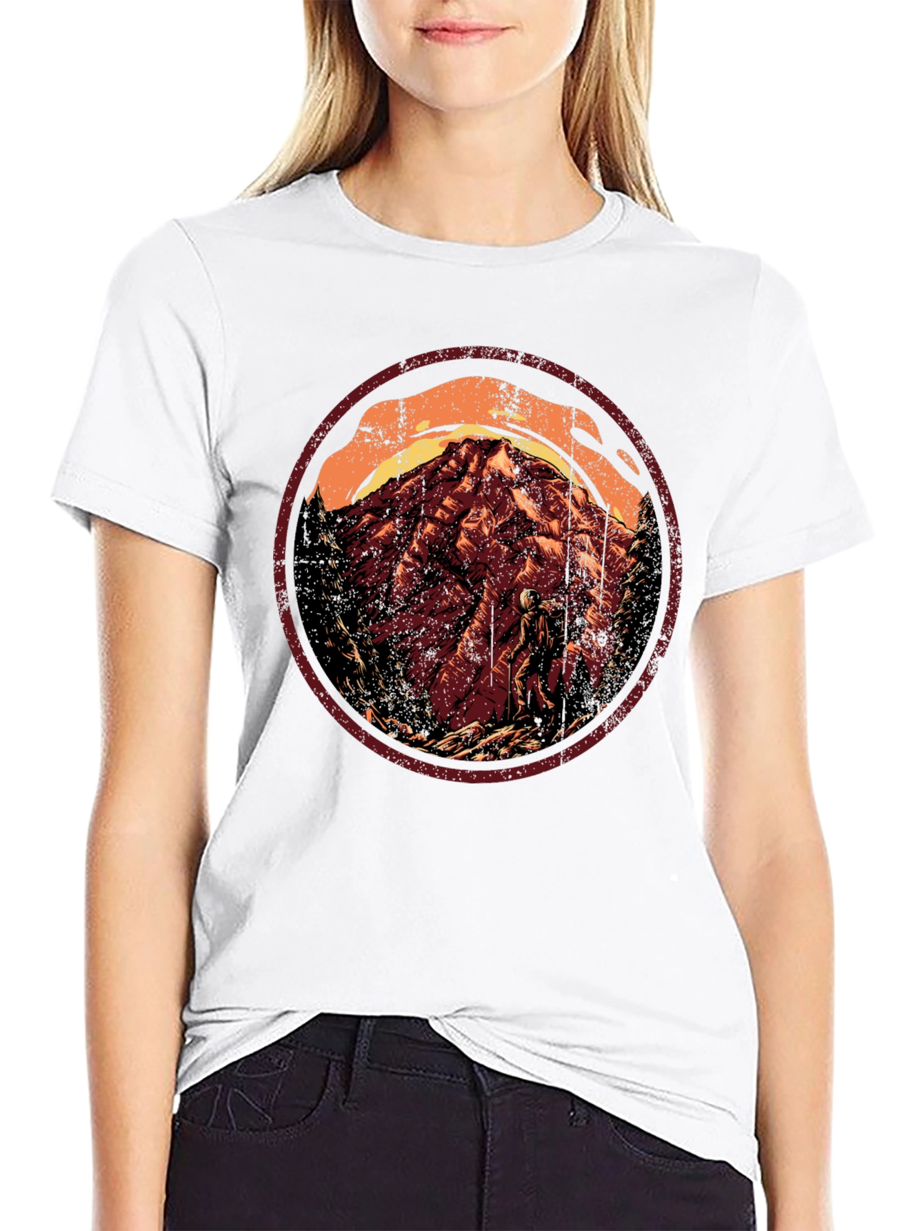 Black Mountain Explorer Graphic Tee - Black Cotton Blend view 9