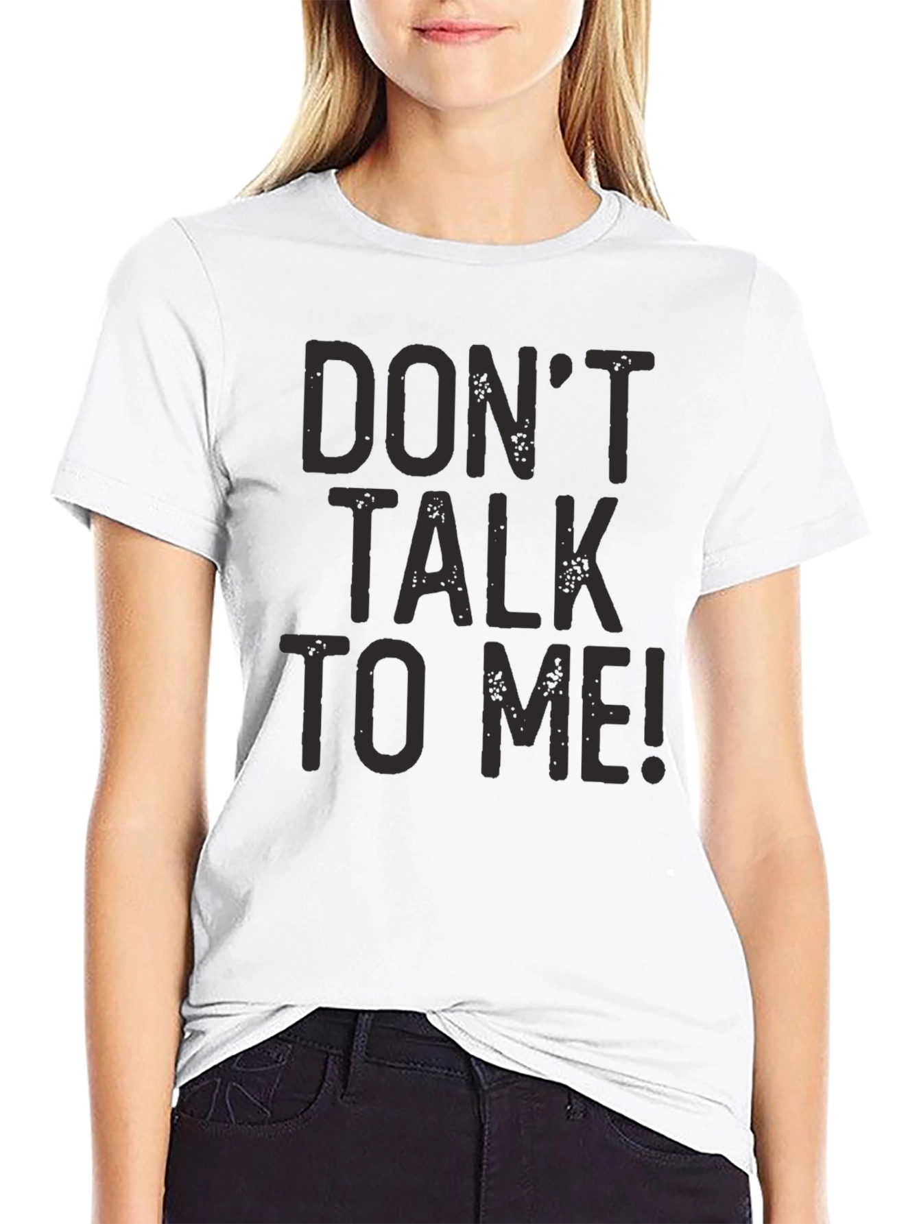 Black Don't Talk To Me! Graphic Print Tee view 9