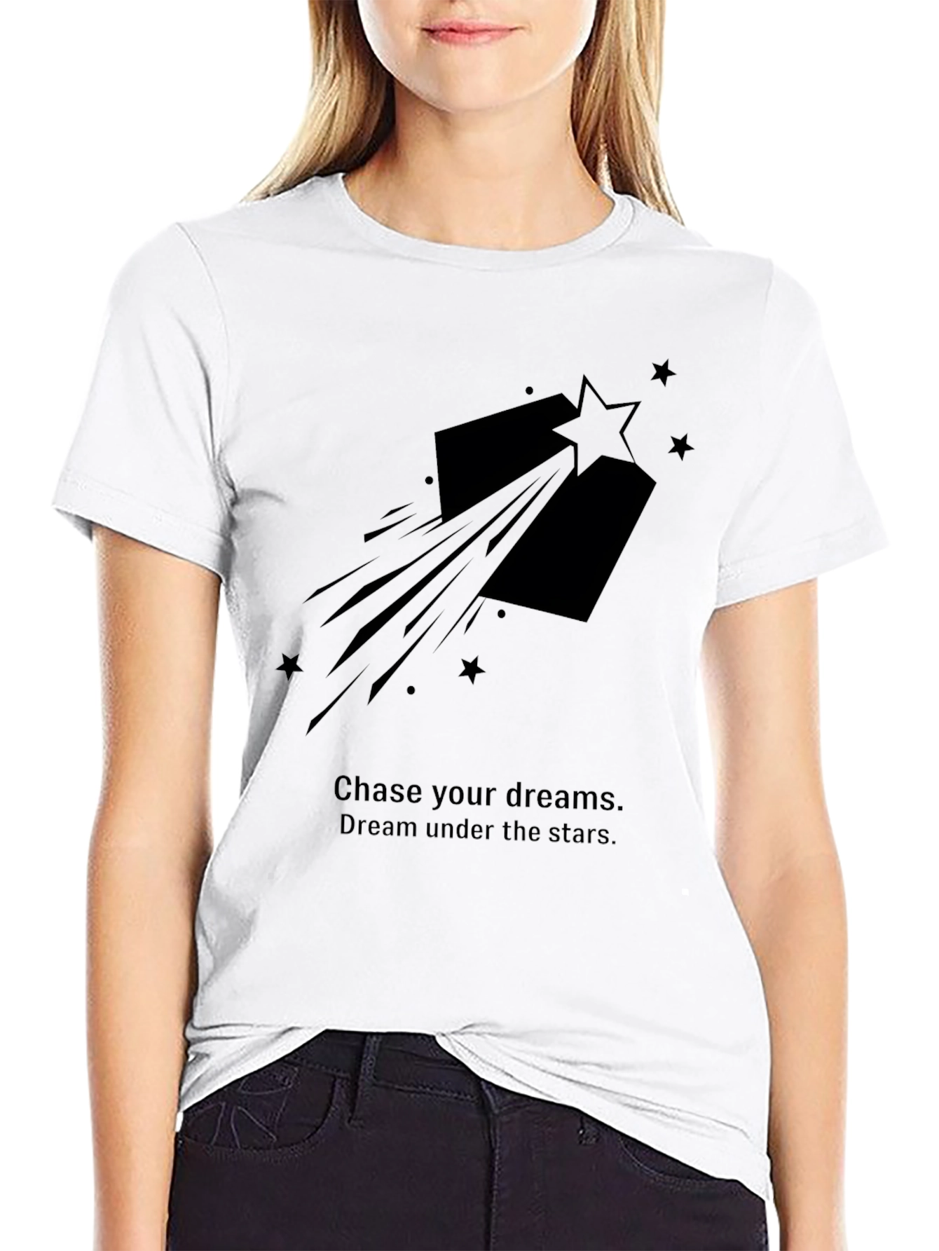 Black Chase Your Dreams Graphic T-Shirt - Black view 9
