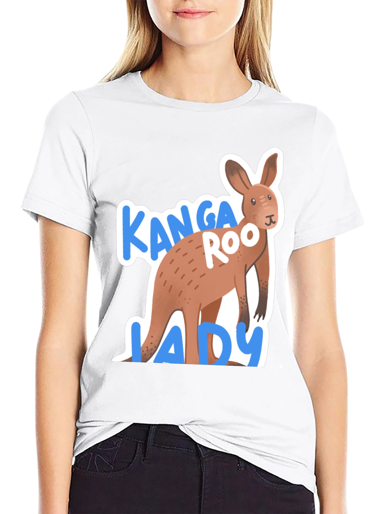 Black Kanga Roo Lady T-Shirt view 9