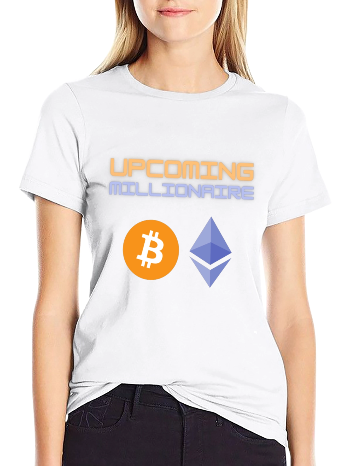 Black Upcoming Millionaire Crypto T-Shirt view 9