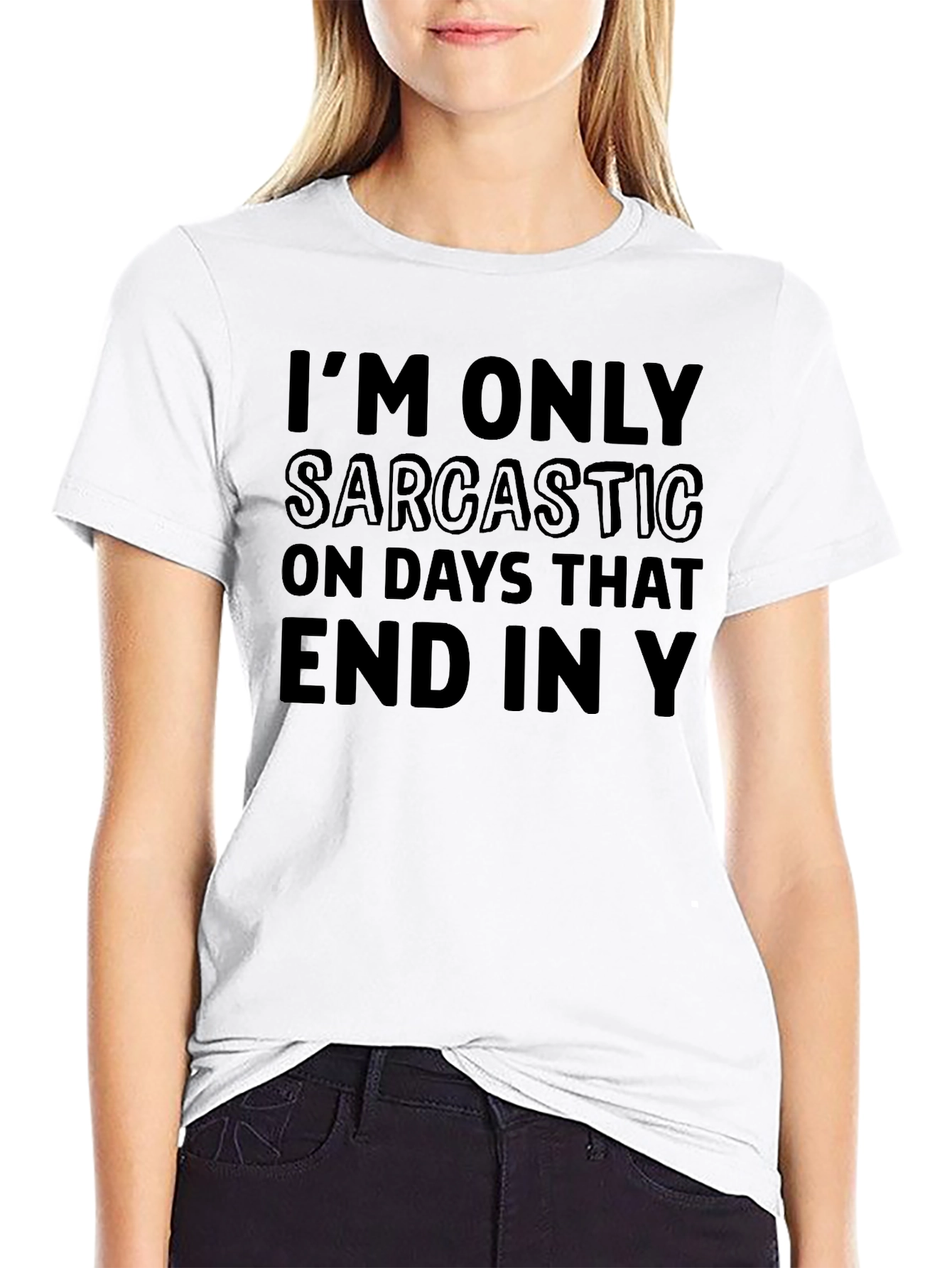 Black Sarcastic Days T-Shirt - Humorous Graphic Tee view 9