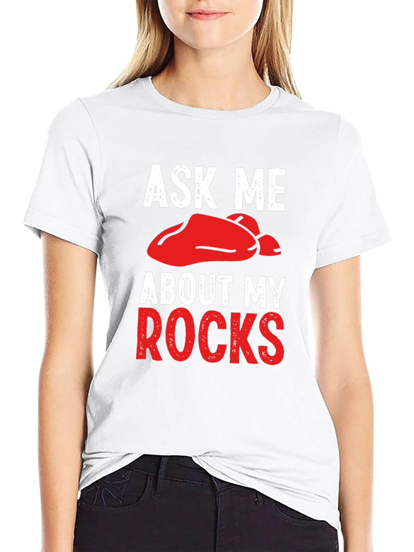 Black Ask Me About My Rocks T-Shirt view 9