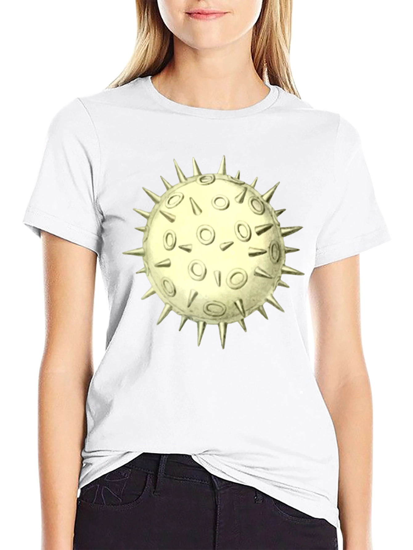Black Spiky Orb Graphic T-Shirt view 9